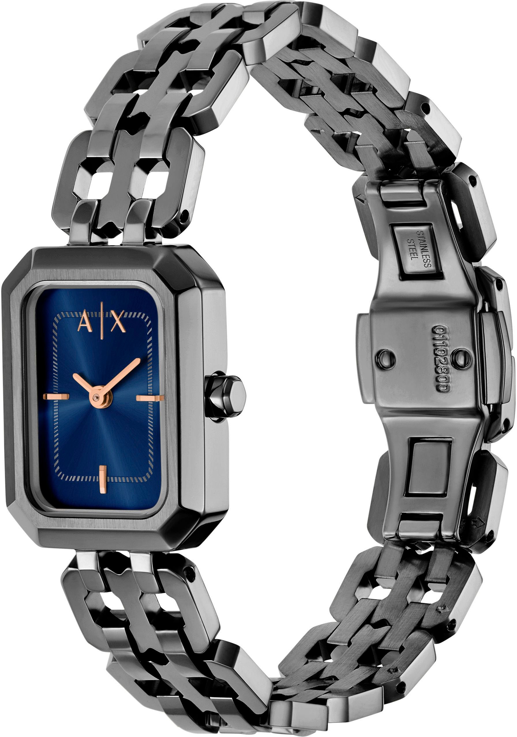ARMANI EXCHANGE Quarzuhr, Armbanduhr, Damenuhr, Edelstahlarmband, analog