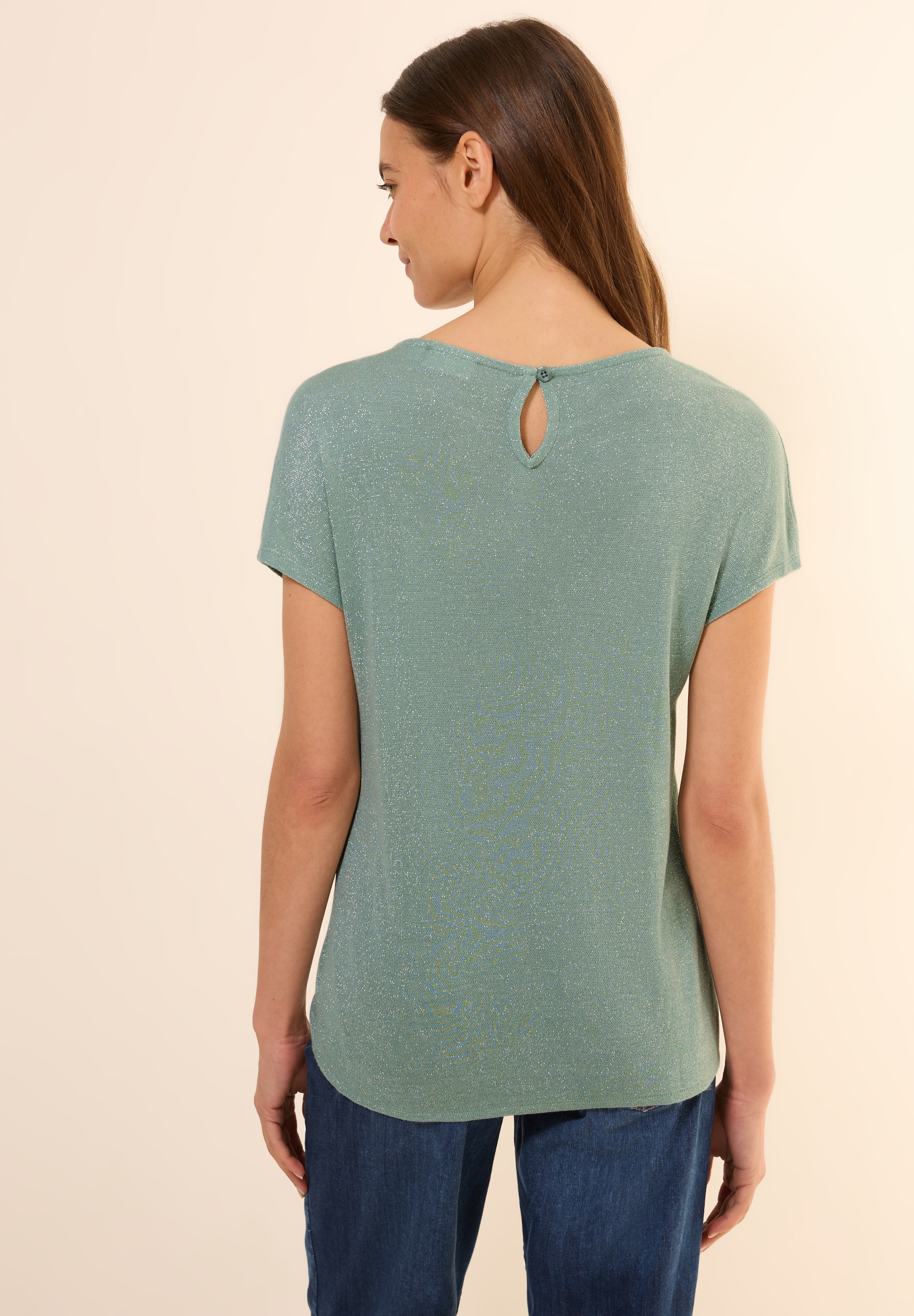 Cecil Print-Shirt, mit Schlitz im Nacken