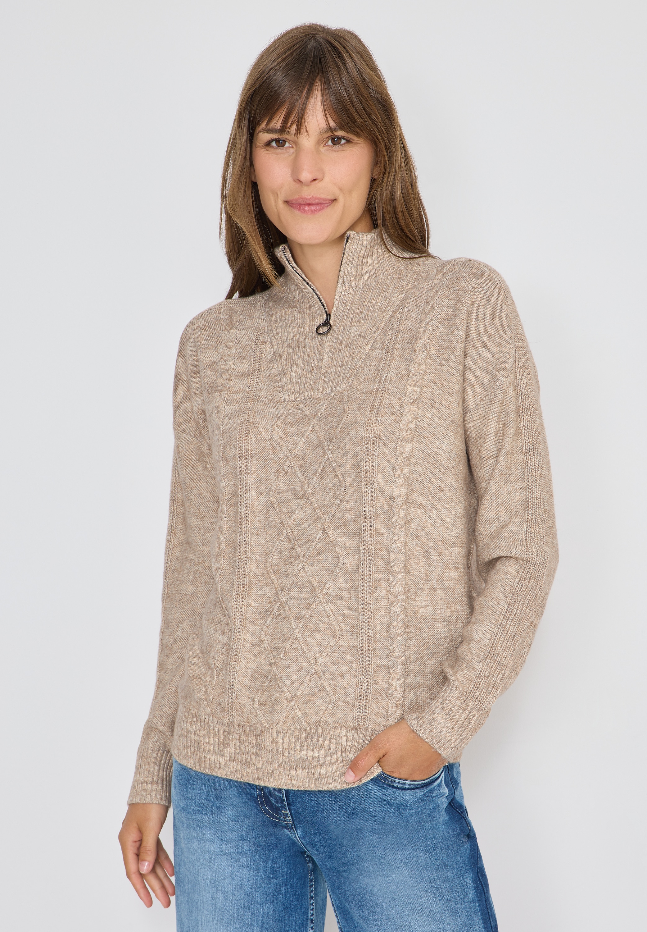Cecil Strickpullover, mit Strick-Detail günstig online kaufen