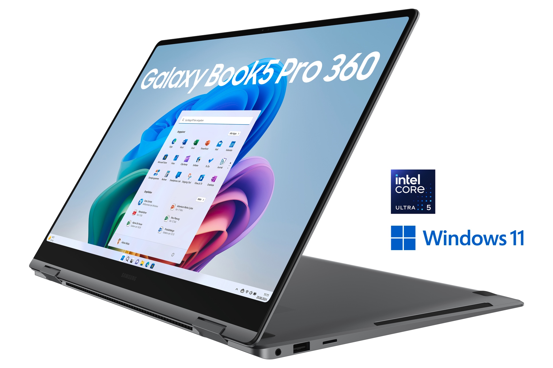 Samsung Convertible Notebook »Galaxy Book5 Pro 360 16'' (NP960Q) Ultra5 32 GB + 512 GB«, 40,6 cm, / 16 Zoll, Intel, Core Ultra 7, ARC, 512 GB SSD