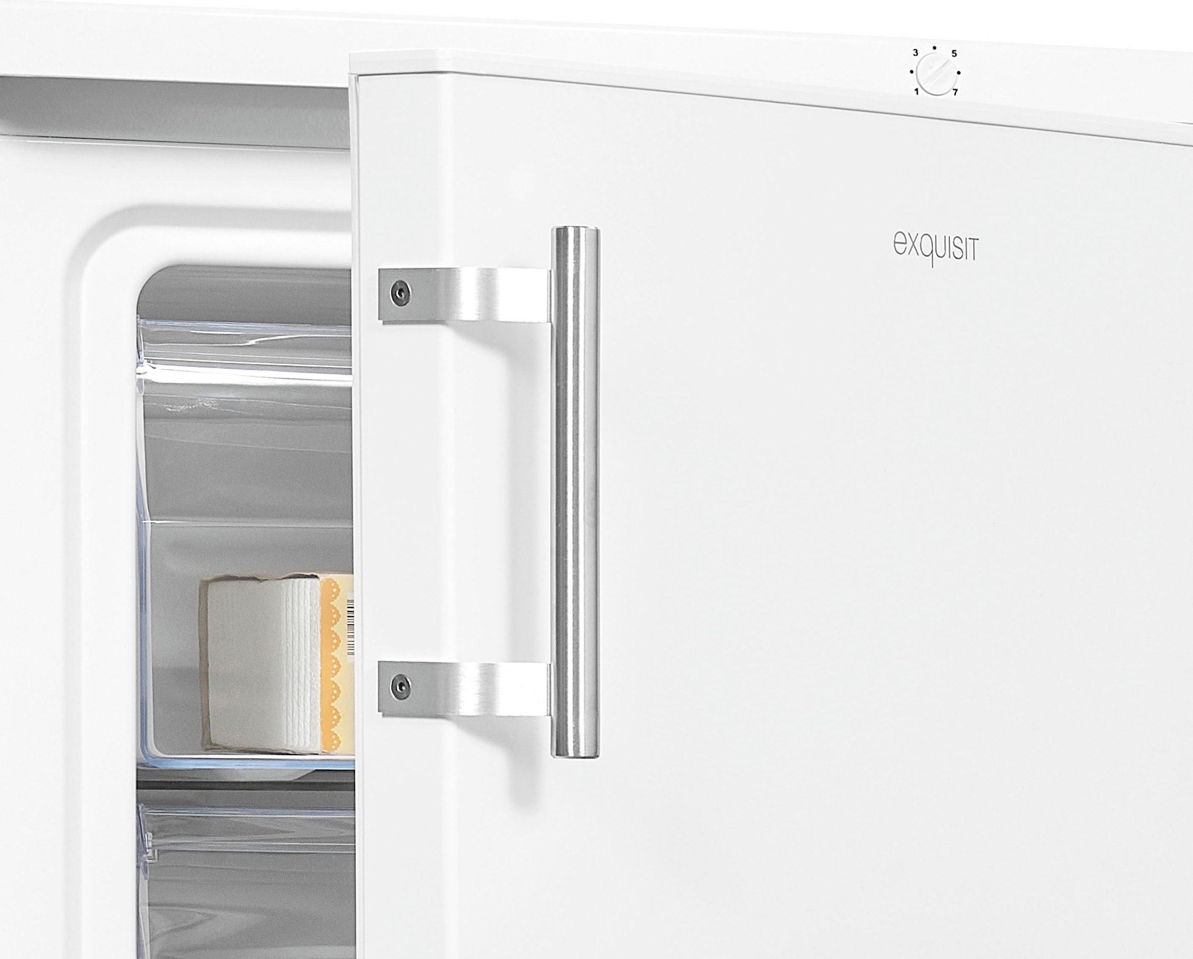 exquisit Gefrierschrank »GS18-H-170E weiss«, 85,0 cm hoch, 60,0 cm breit, 98 L Volumen, 4 Sterne Gefrieren