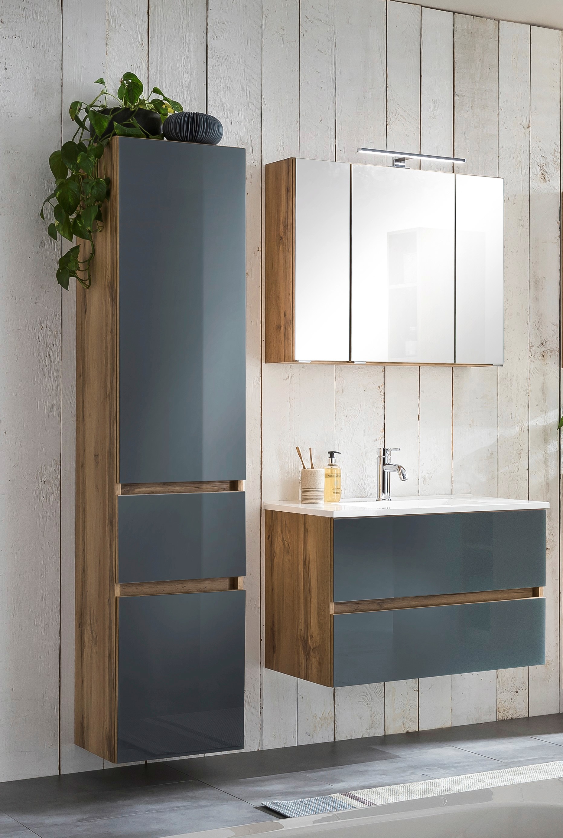 welltime Badezimmer-Set "Horki" Set, 3 Stk. tlg. bestehend aus Waschtisch-S günstig online kaufen