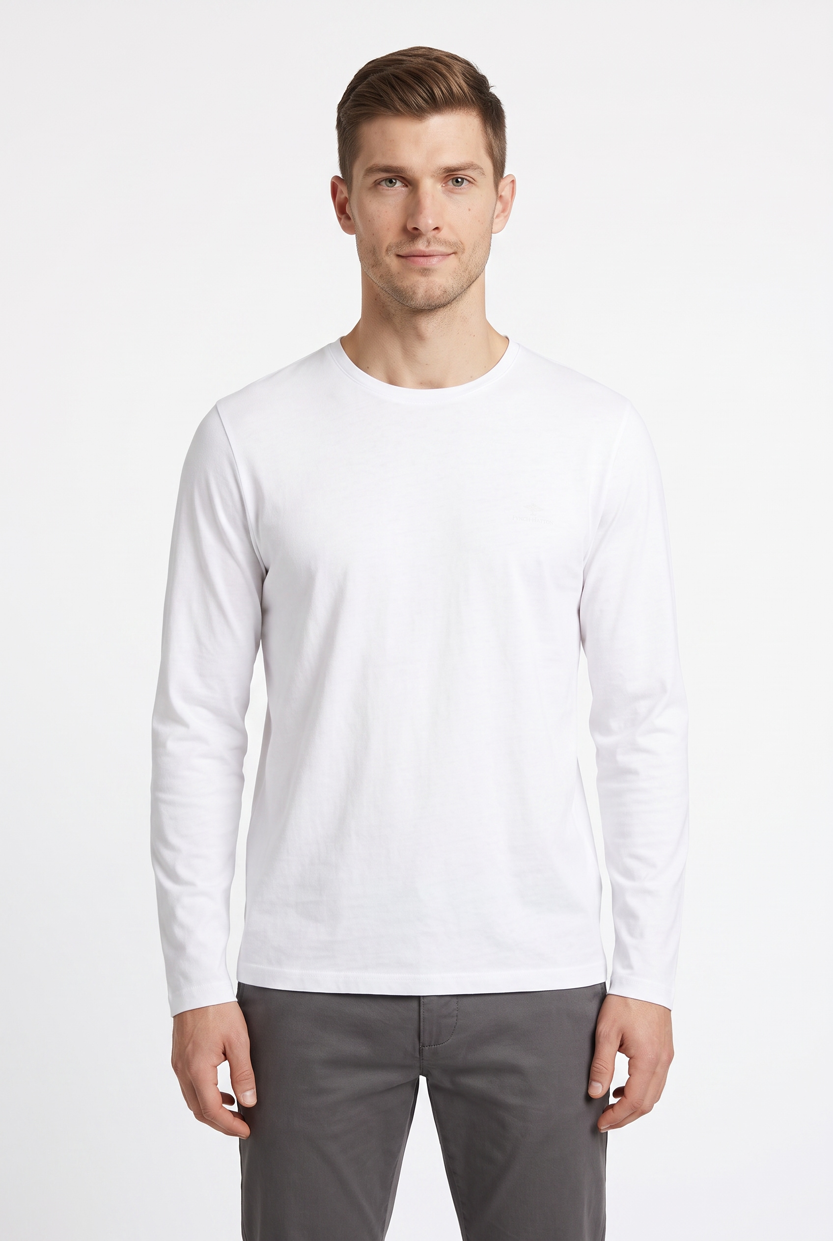 FYNCH-HATTON Langarmshirt mit Logo Stickerei