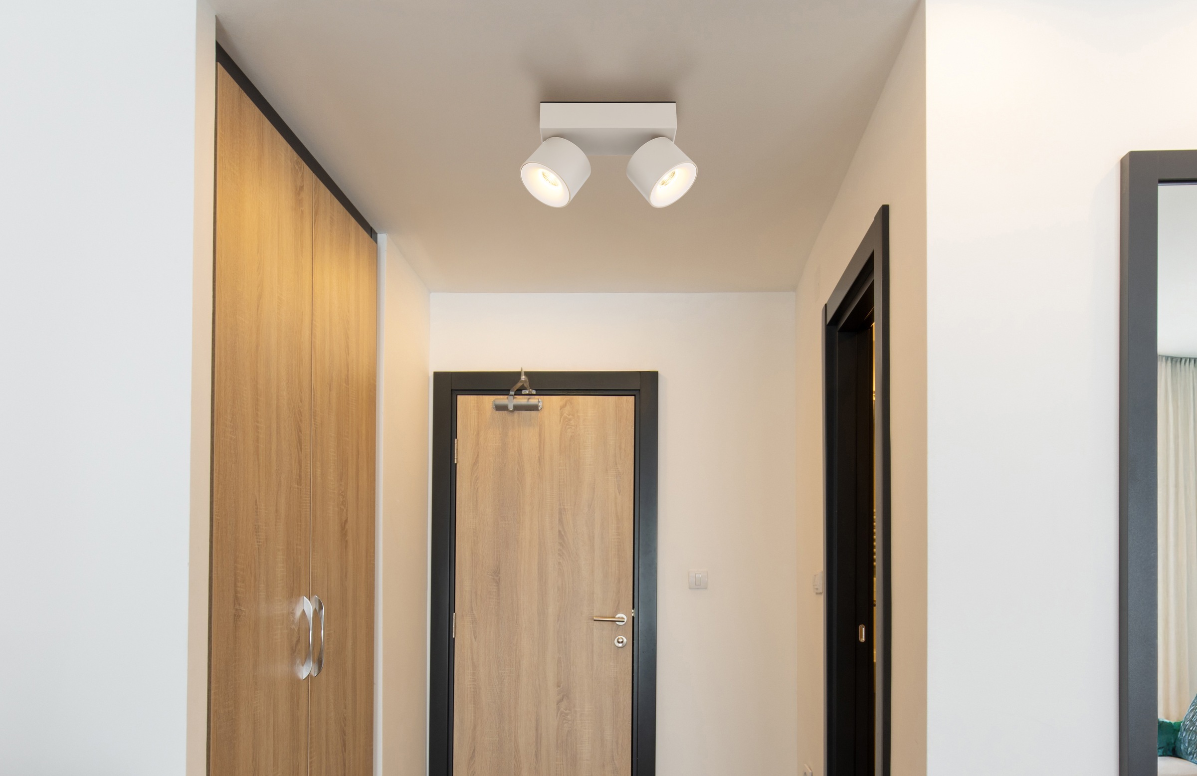 GLOBO LIGHTING LED Deckenspot »RAE« LED-Modul 1 Stk. Warmweiß LED Strahler Sand, Aluminium/Opal, dreh-/schwenkbar, LED 6W