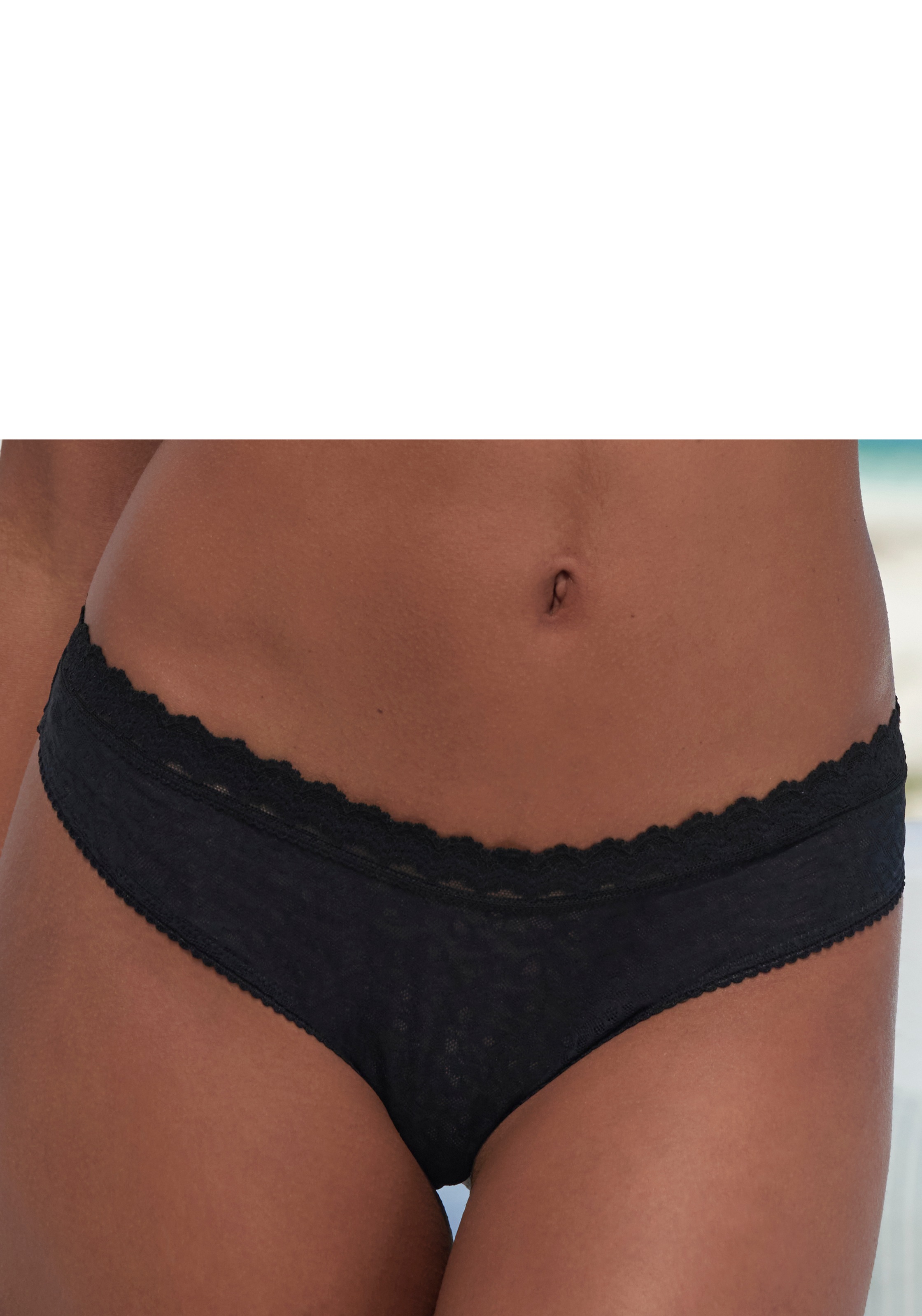 Vivance Jazz-Pants-Slip aus Spitze mit Leo-Optik