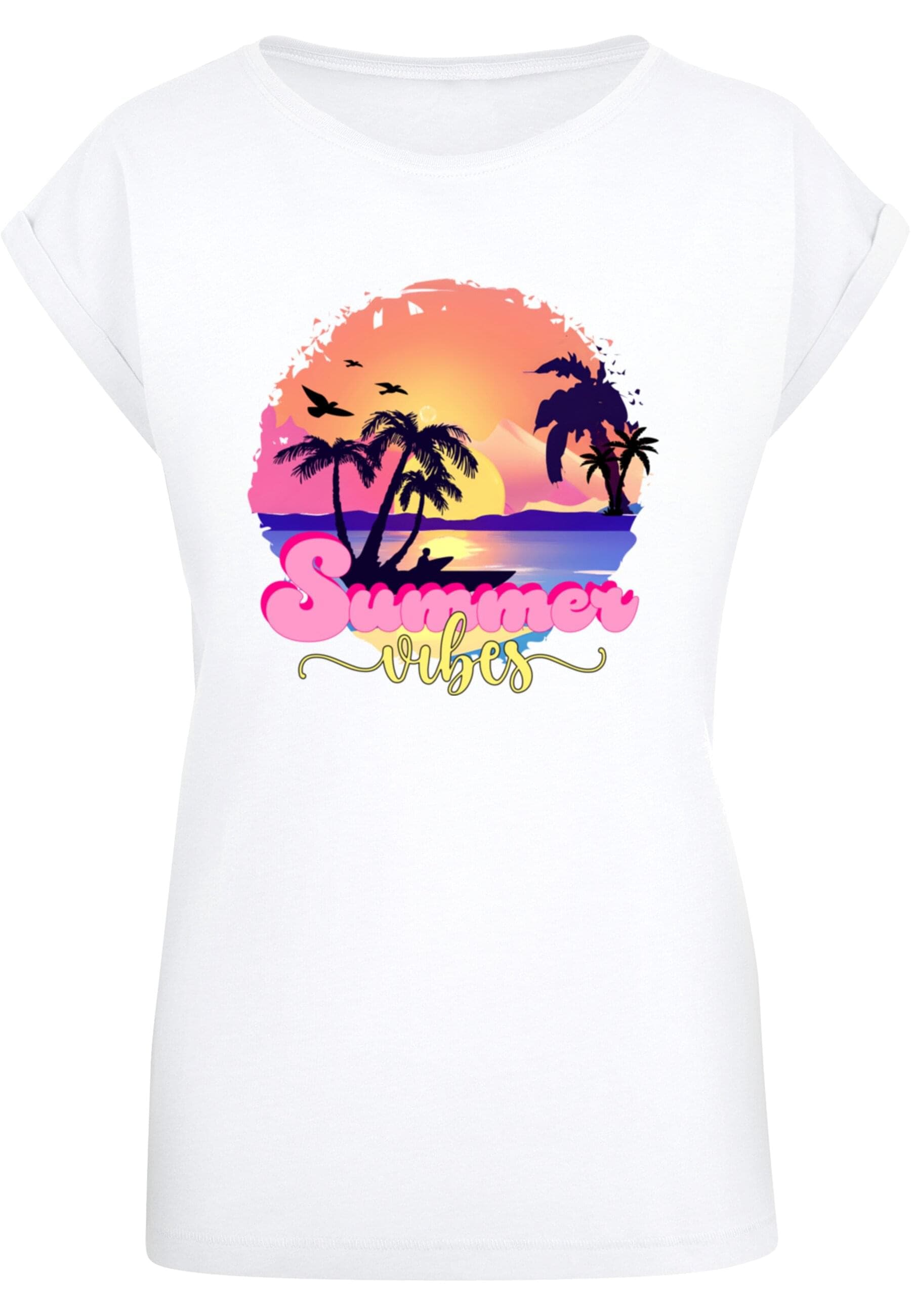 T-Shirt »Merchcode Damen Ladies Summer Vibes Sunset Extended Shoulder Tee«