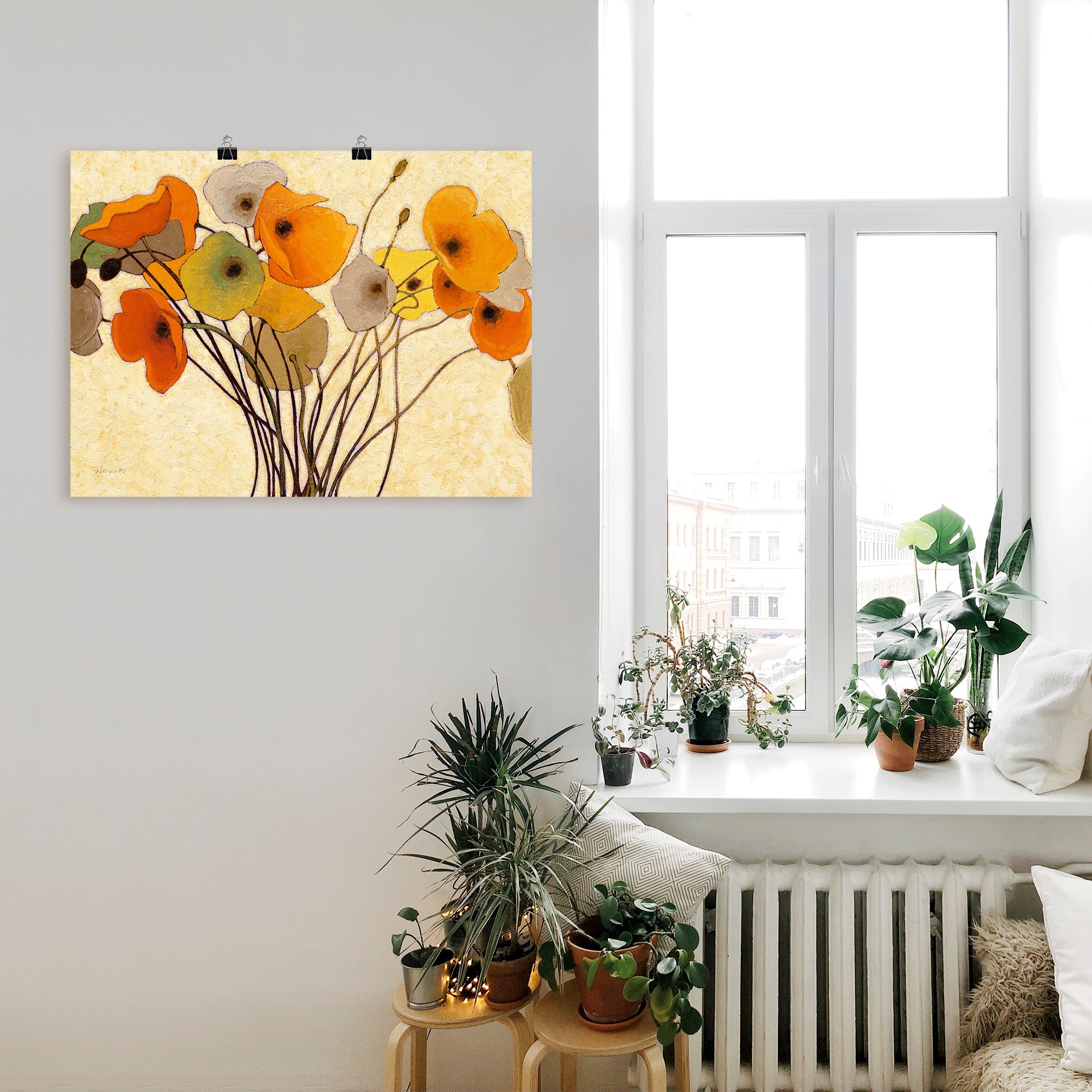 Artland Wandbild "Kürbismohn I" Blumen 1 Stk. tlg. als Leinwandbild, Poster günstig online kaufen