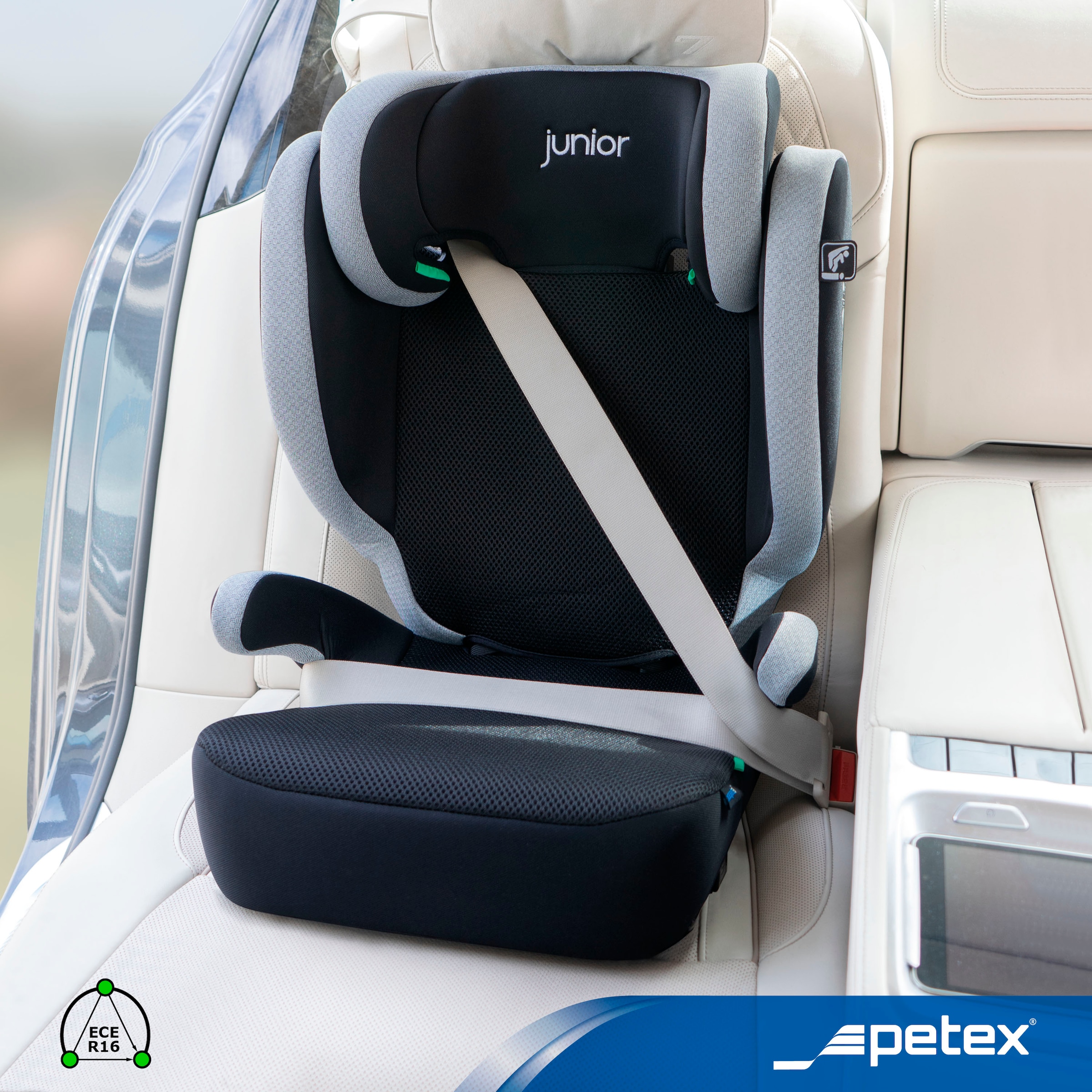 Petex Autokindersitz »Basic Plus, mit Isofix«, ISOFIX-Befestigung oder mit 3-Punkt-Gurt des PKW