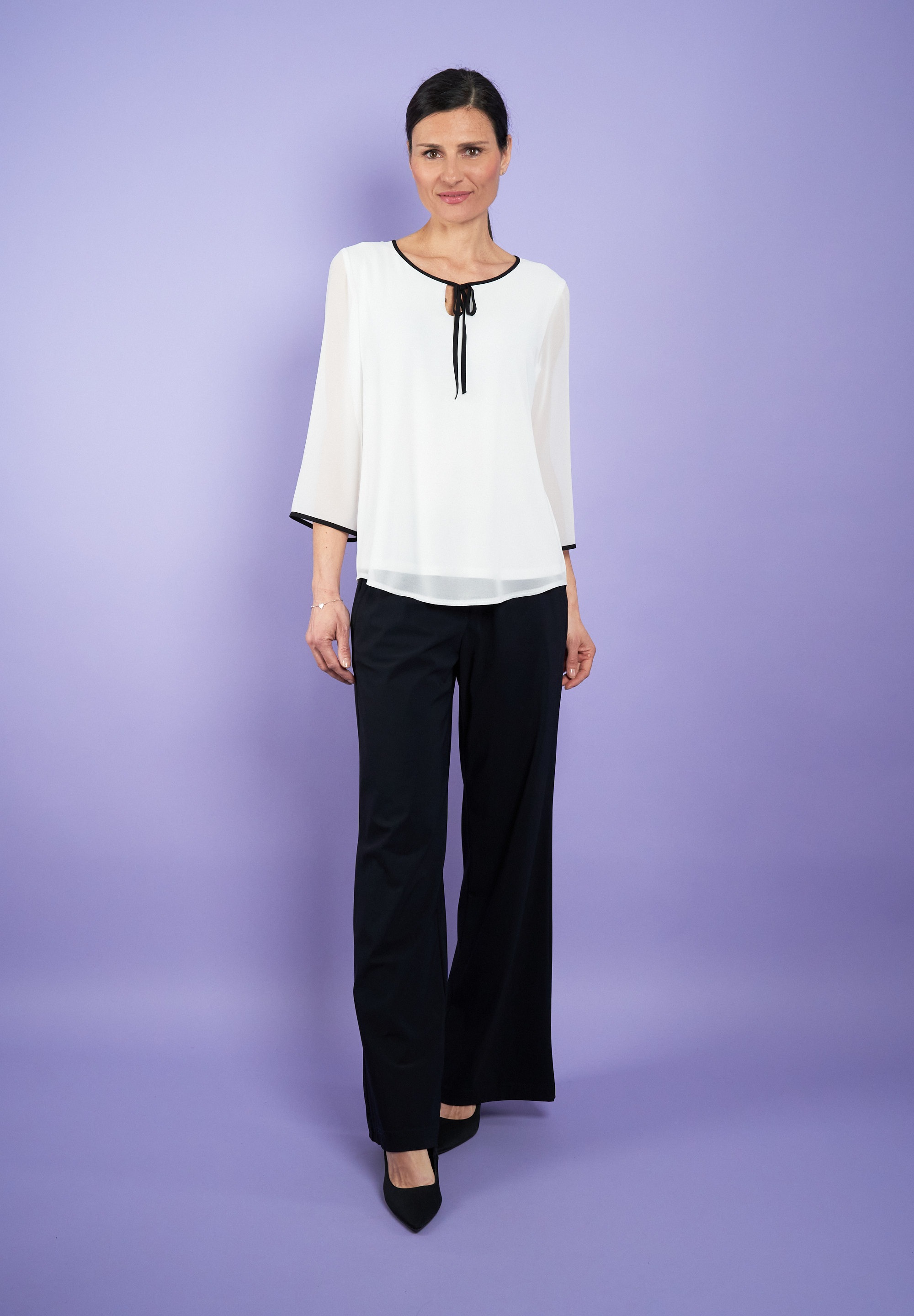 Seidel Moden Chiffonbluse, 3/4 -Arm mit transparenten Ärmeln und MADE IN GE günstig online kaufen