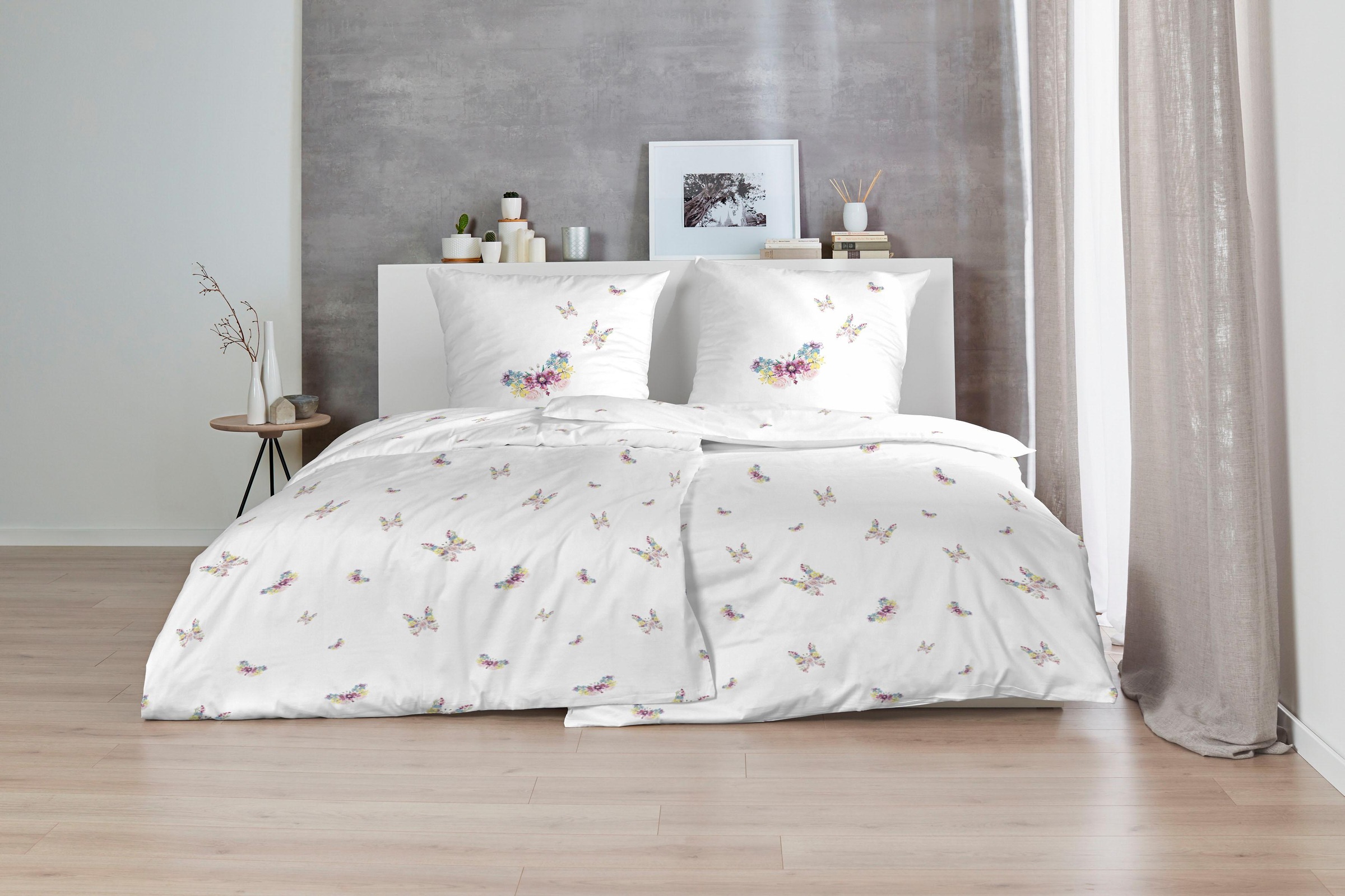 Primera Bettwäsche "Butterfly" 2 Stk. mit Schmetterlingen günstig online kaufen