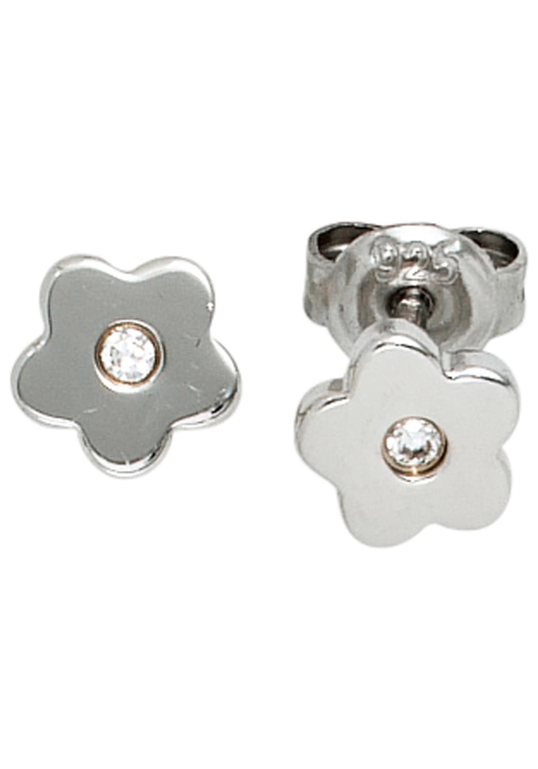 JOBO Paar Ohrstecker »Blume«, mit BAUR Zirkonia 925 bestellen online Silber 