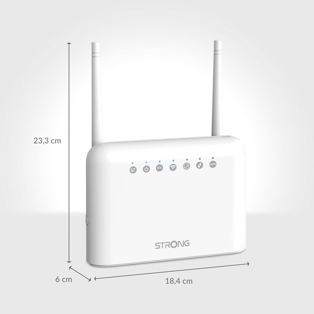 Strong 4G/LTE-Router »350 für mobiles WLAN«, 300 Mbit/s, 4x Ethernet Anschluss