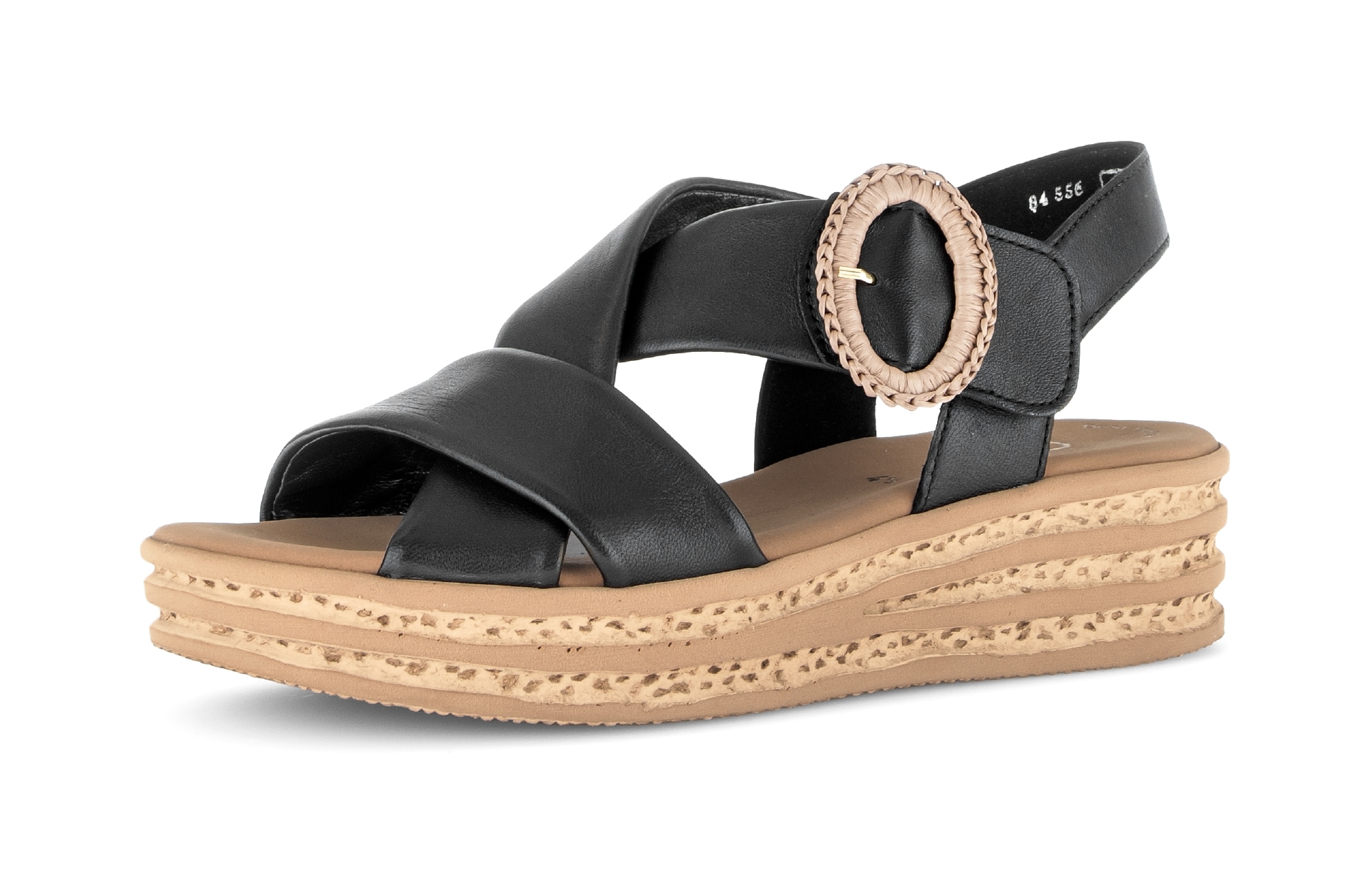 Gabor Plateau, Riemchensandale, Sommerschuh mit Zierschnalle