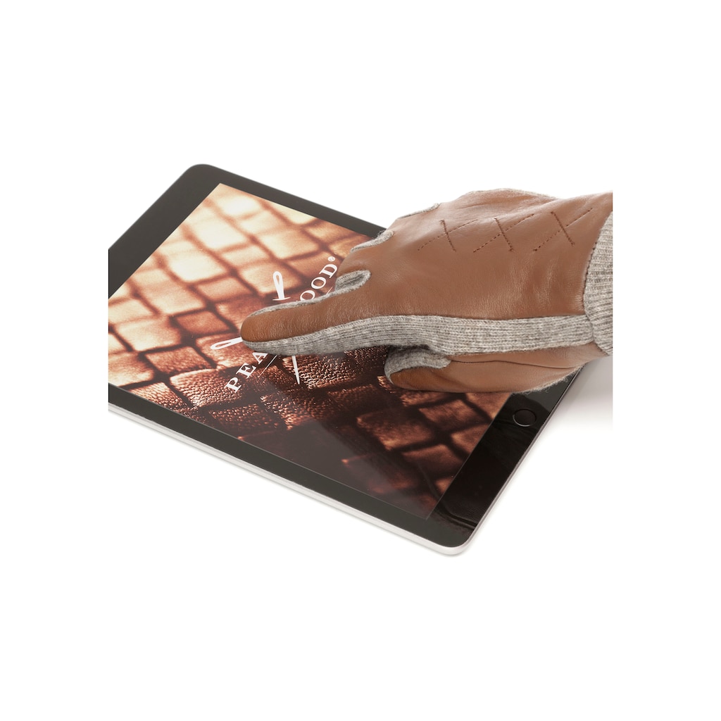 PEARLWOOD Lederhandschuhe »Smilla«, Touchscreen proofed, hoher Tragekompfort durch Materialmix