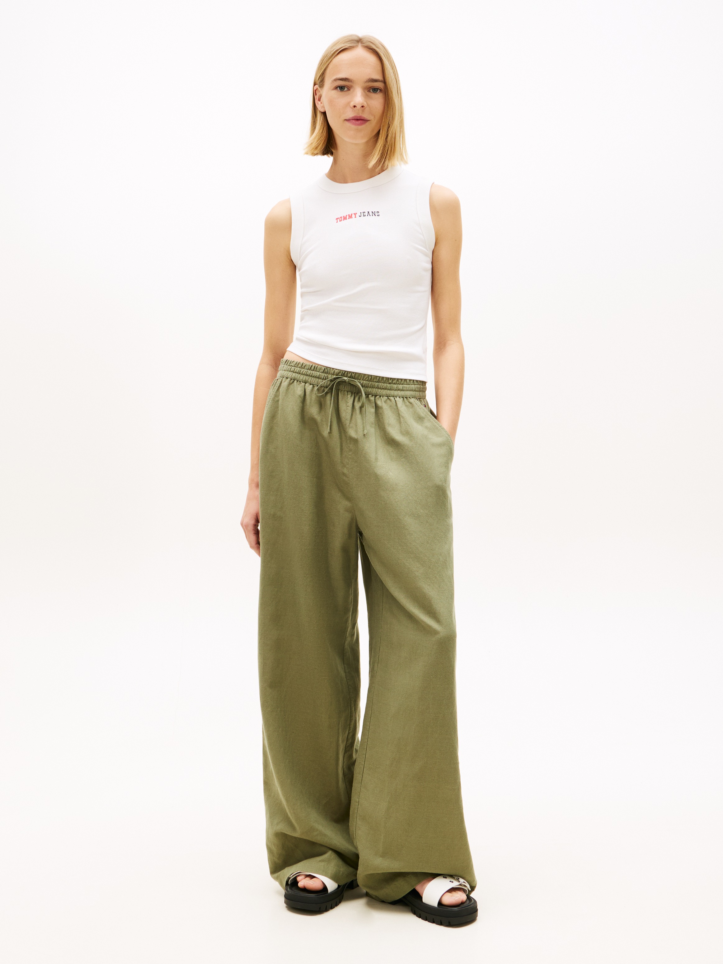 Tommy Jeans Schlupfhose »TJW ESSENTIAL LINEN PANTS«  mit Leinen, Loose Fit
