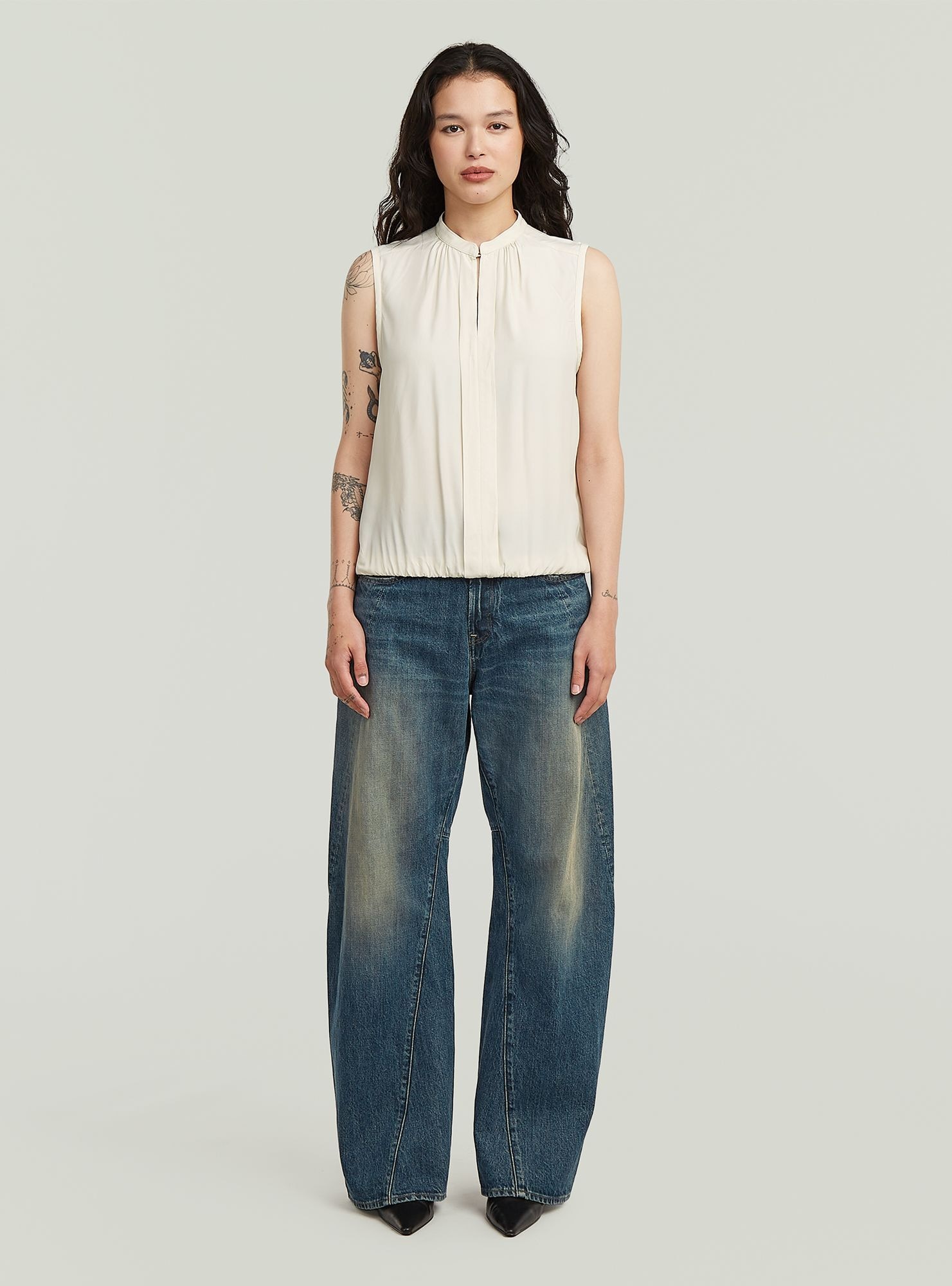 G-STAR Langarmshirt »Stand-Up Collar Sleeveless Top«