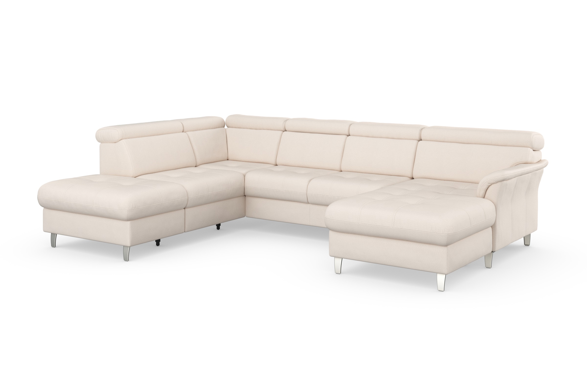 sit&more Wohnlandschaft »Marano U-Form«, inklusive Kopfteilverstellung, wahlweise mit Bettfunktion, Bettkasten