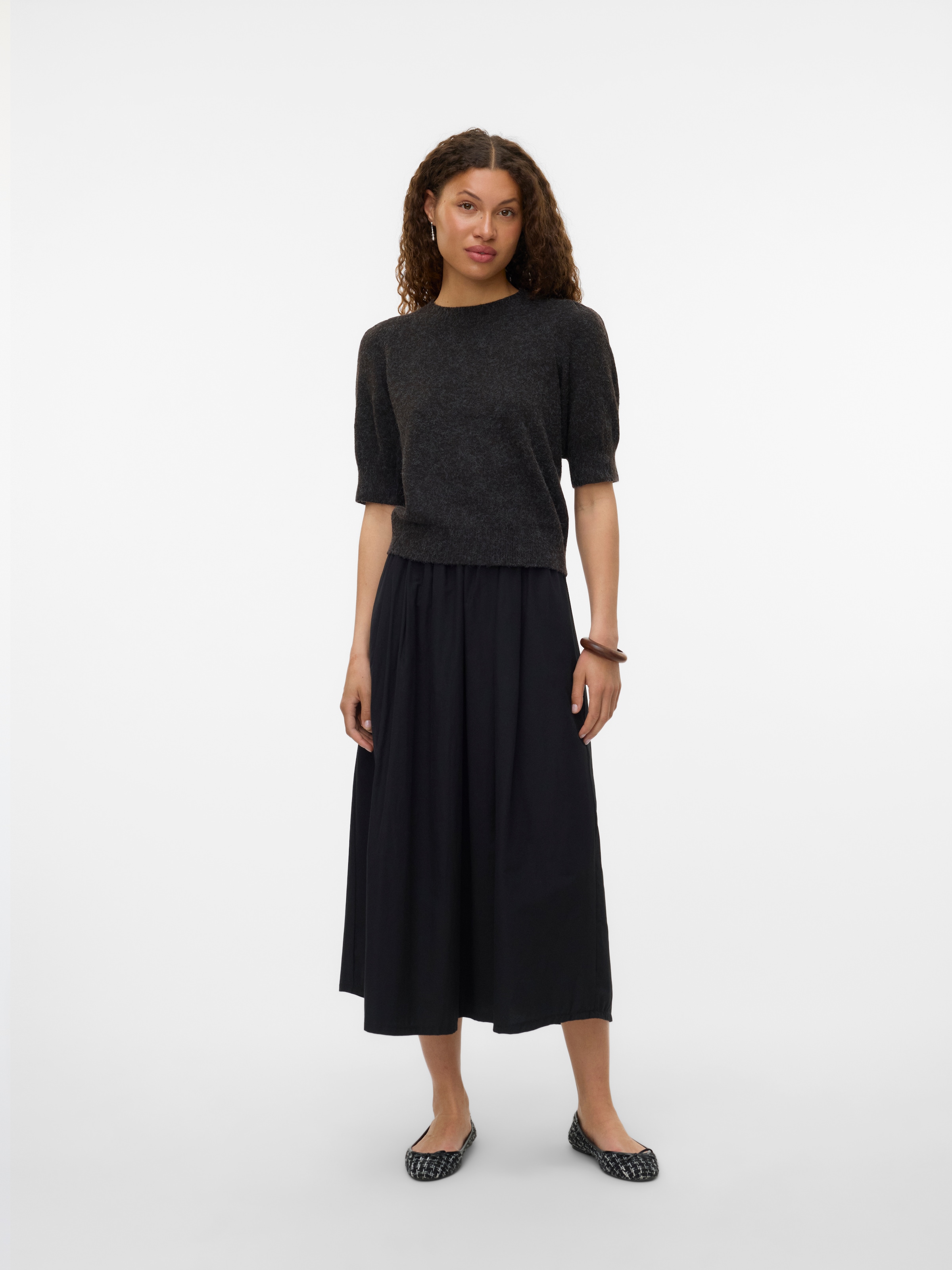 Vero Moda Strickpullover »VMDOFFY 2/4 O-NECK PULLOVER GA NOOS«, mit leichten Puffärmeln