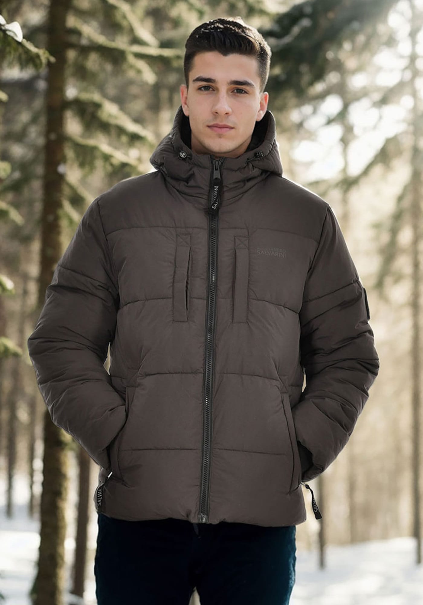 Alessandro Salvarini Winterjacke "ASKelvin", innen komplett mit warmem Teddyfell