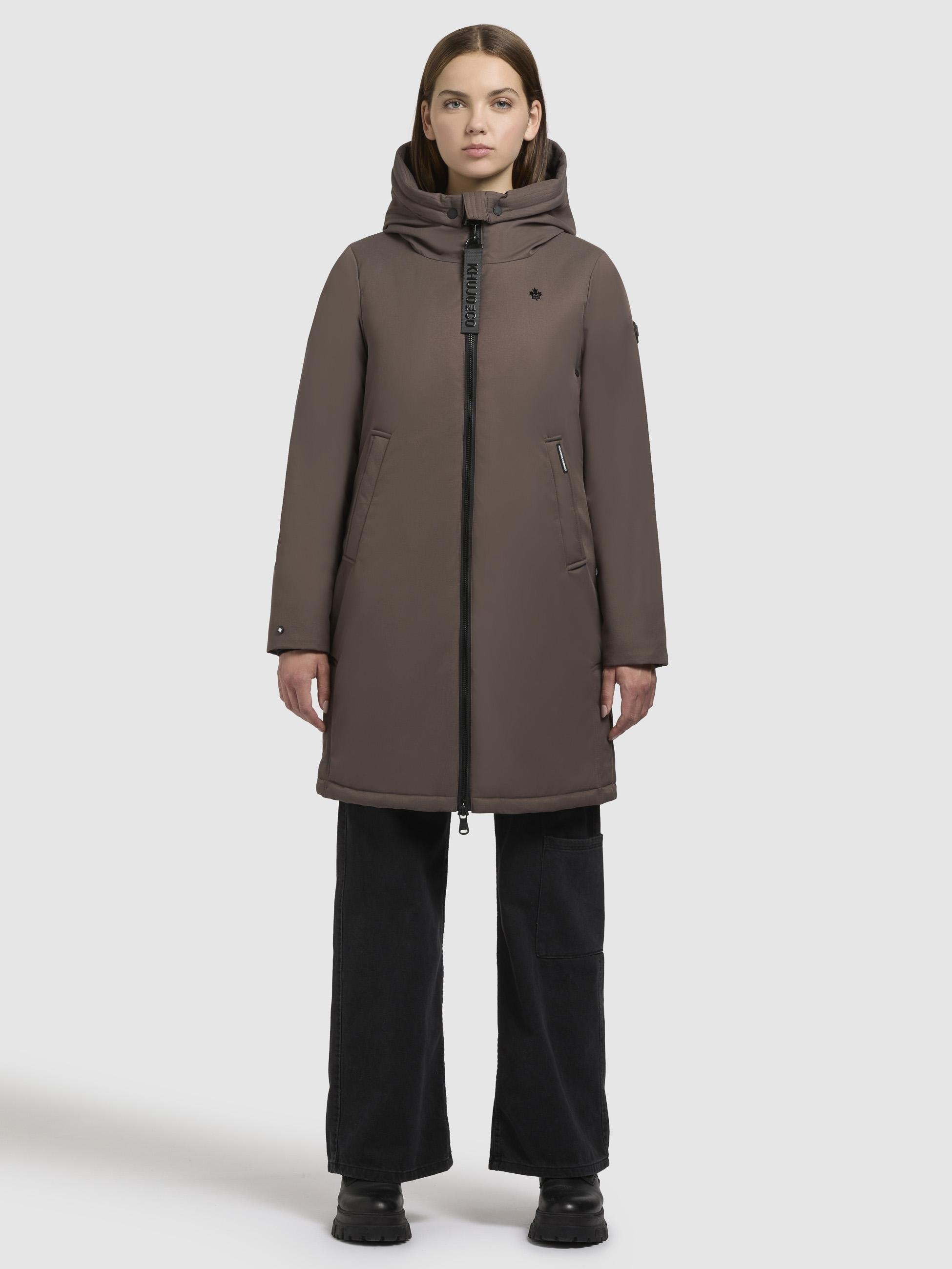 khujo Kurzmantel »Yaak3-YM«, urbaner Damen Parka mit gestepptem Innenfutter