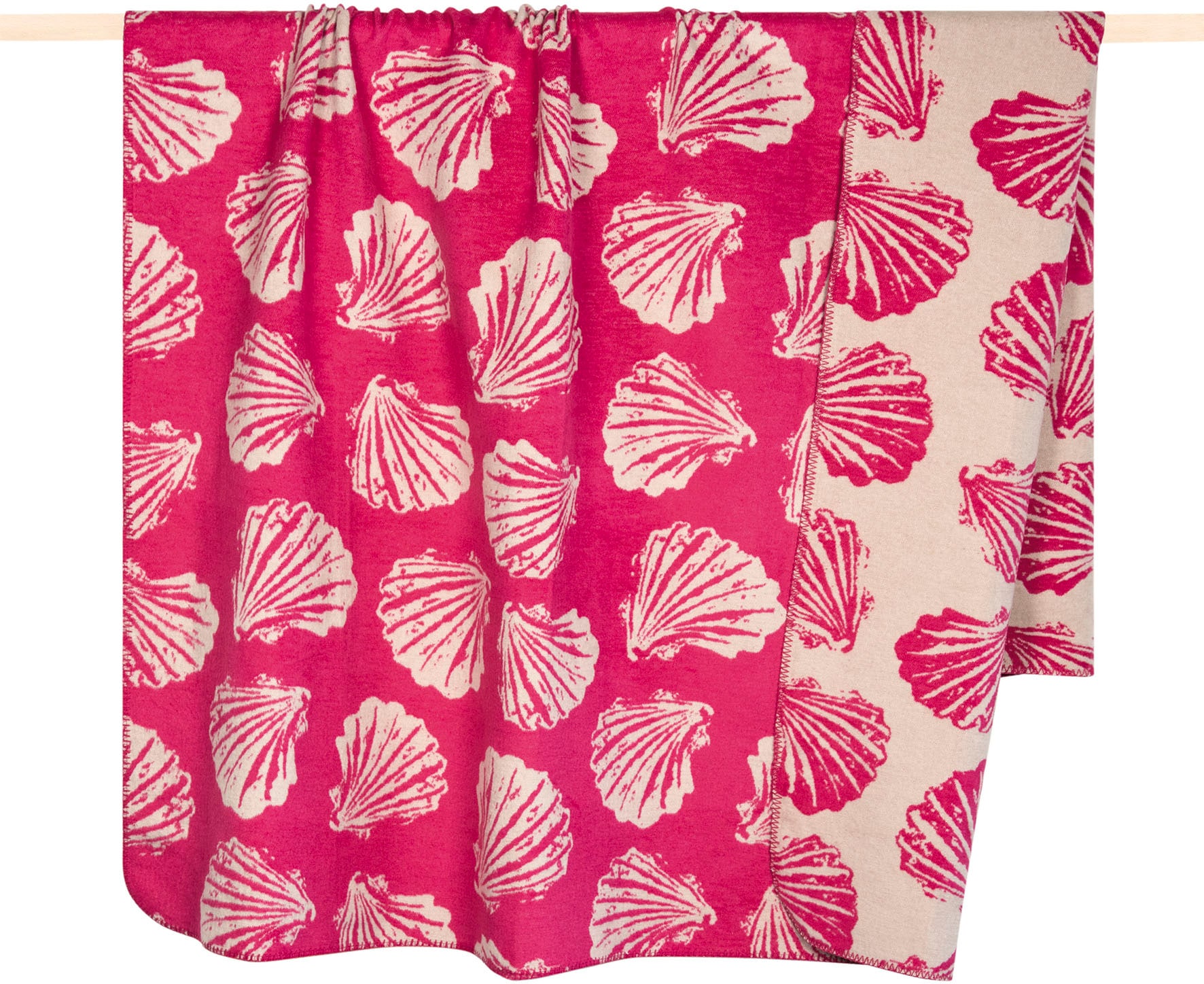 PAD Wohndecke "SHELL" Made in Europe, Wendefunktion, Motiv Muscheln, 150x20 günstig online kaufen