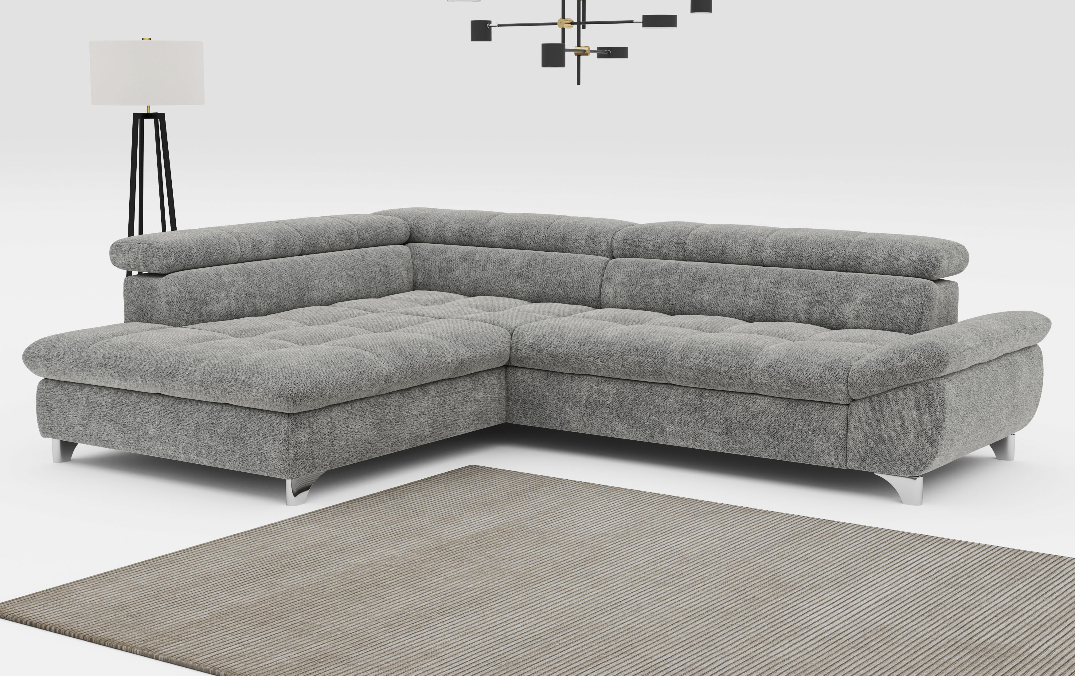 COTTA Ecksofa "Gemini L-Form, B: 312 cm" mit Kopfteilverstellung, optional Schlaffunktion