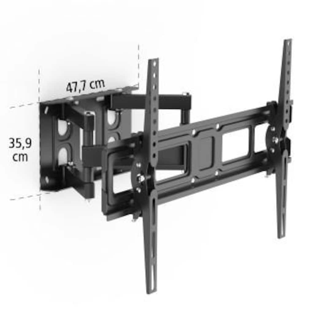 Hama TV-Wandhalterung »schwenkbar, vollbeweglich, 119 - 229 cm (47"-90"), 50", 55", 65", 75"«, Bohrschablone/Wasserwaage integriert
Neigung +/-: 2 /10°
Rotation 6°