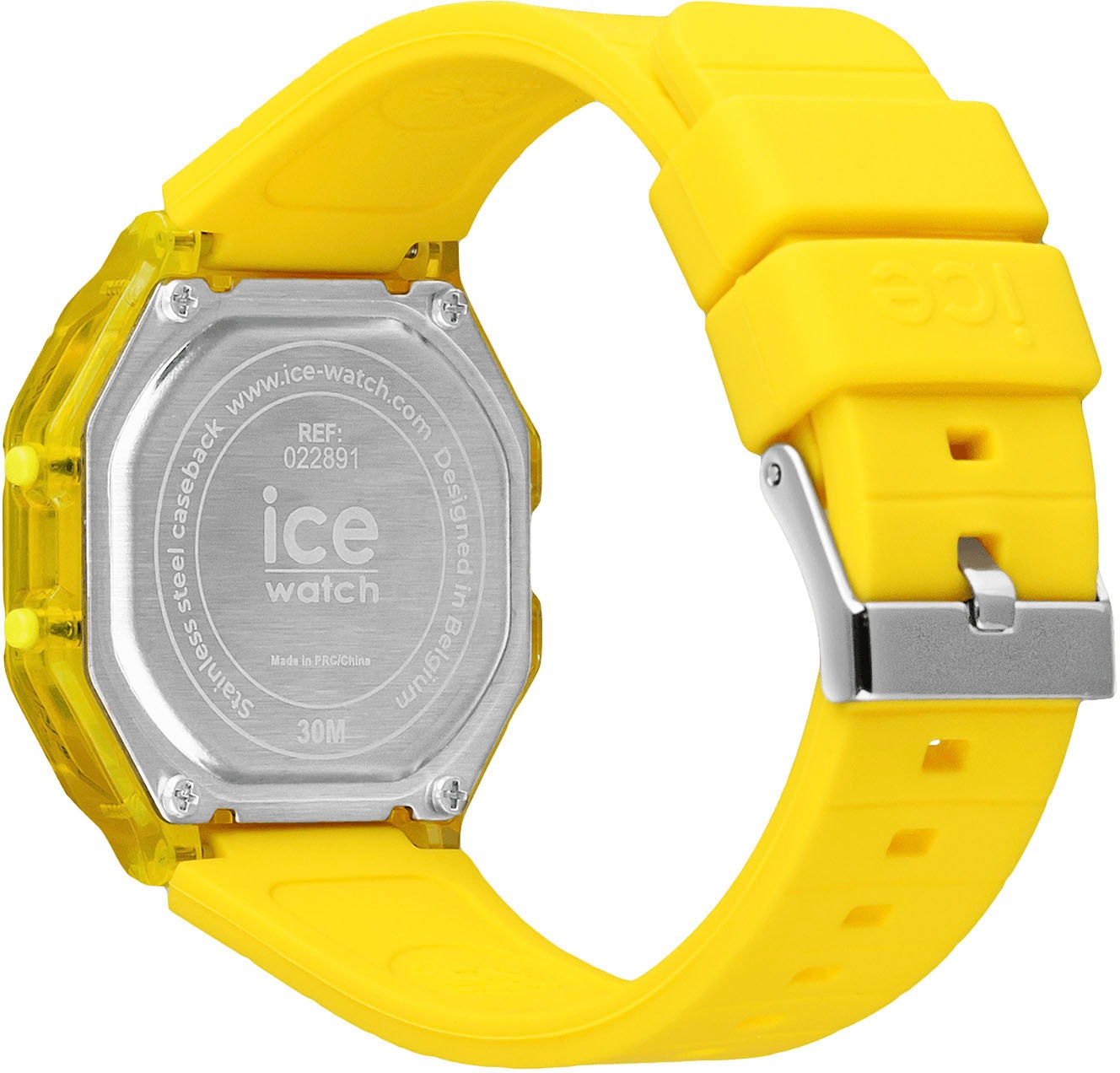 ice-watch Chronograph »ICE digit retro - Clear - Small«, Armbanduhr, Quarzuhr, Damenuhr, Silikonarmband, Datum, digital