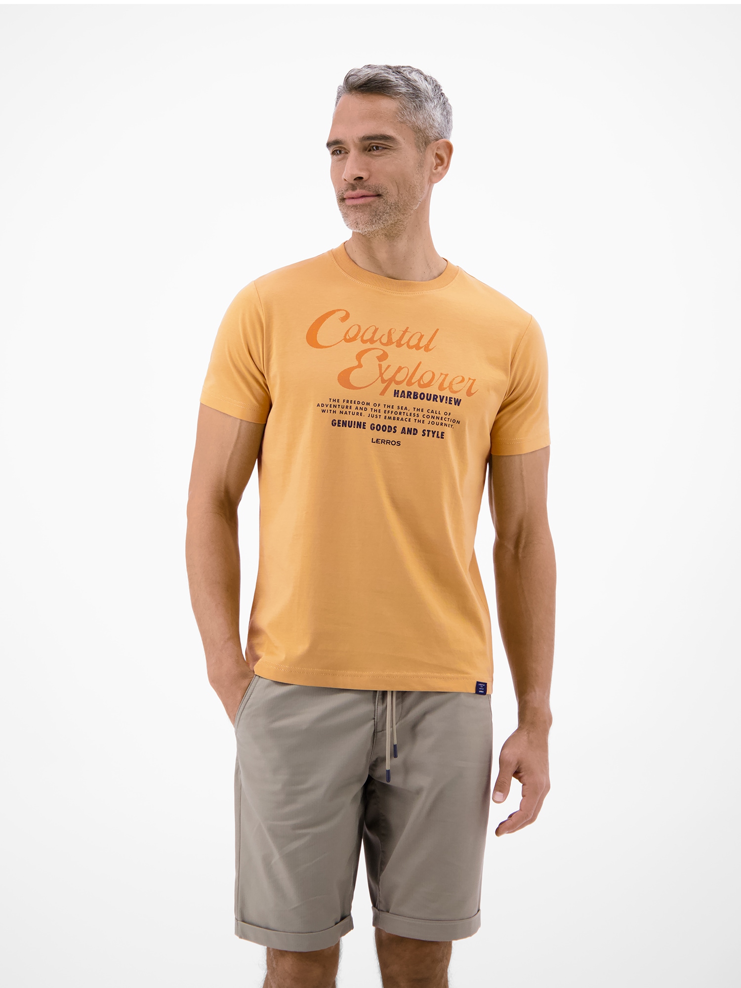 LERROS "T-Shirt aus 100 % Baumwolle mit Brustprint"