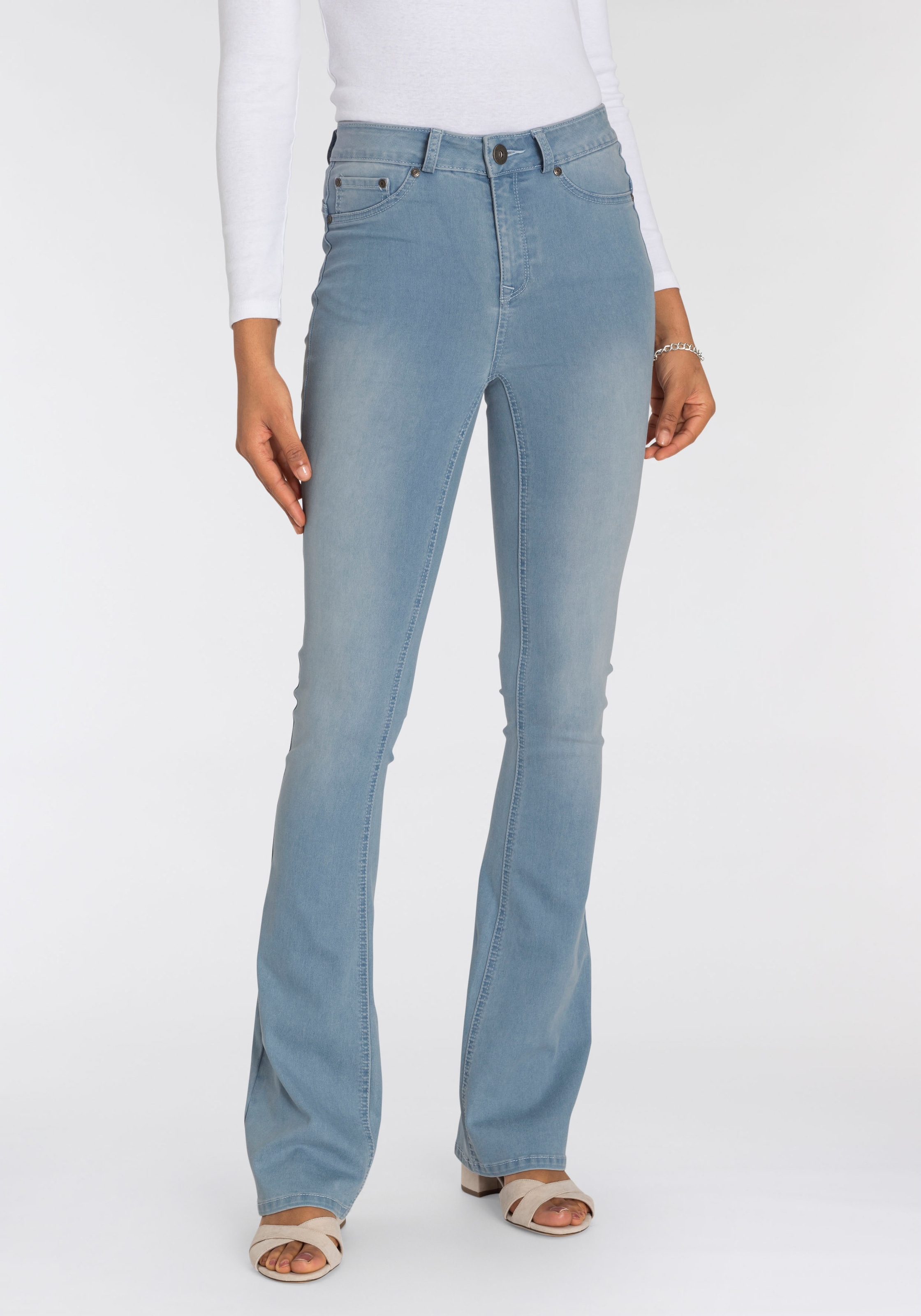 Arizona Bootcut-Jeans »Ultra Stretch«, High Waist Shapingnähten kaufen für BAUR | mit