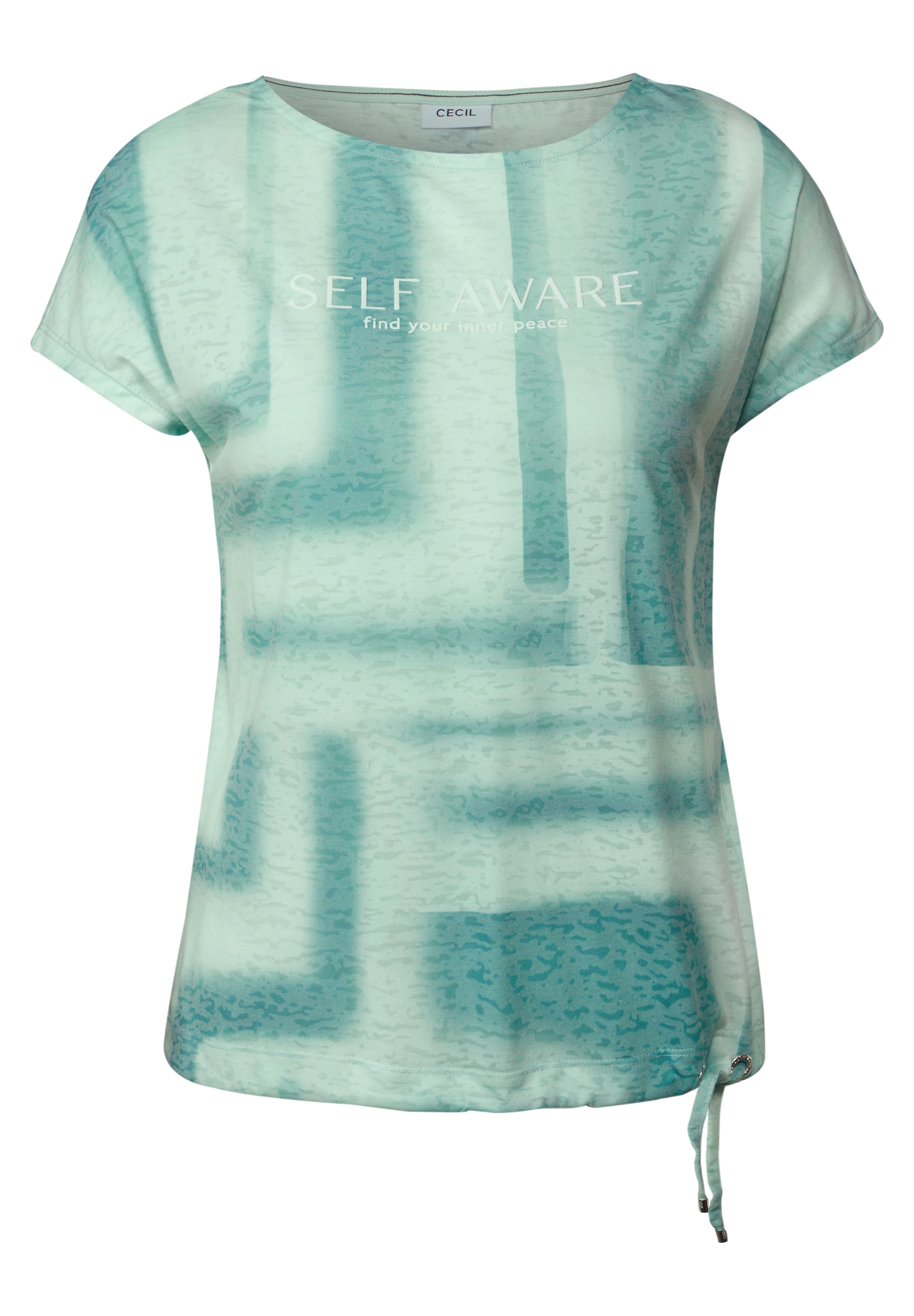 Cecil Print-Shirt, mit Tunnelzug am Saum