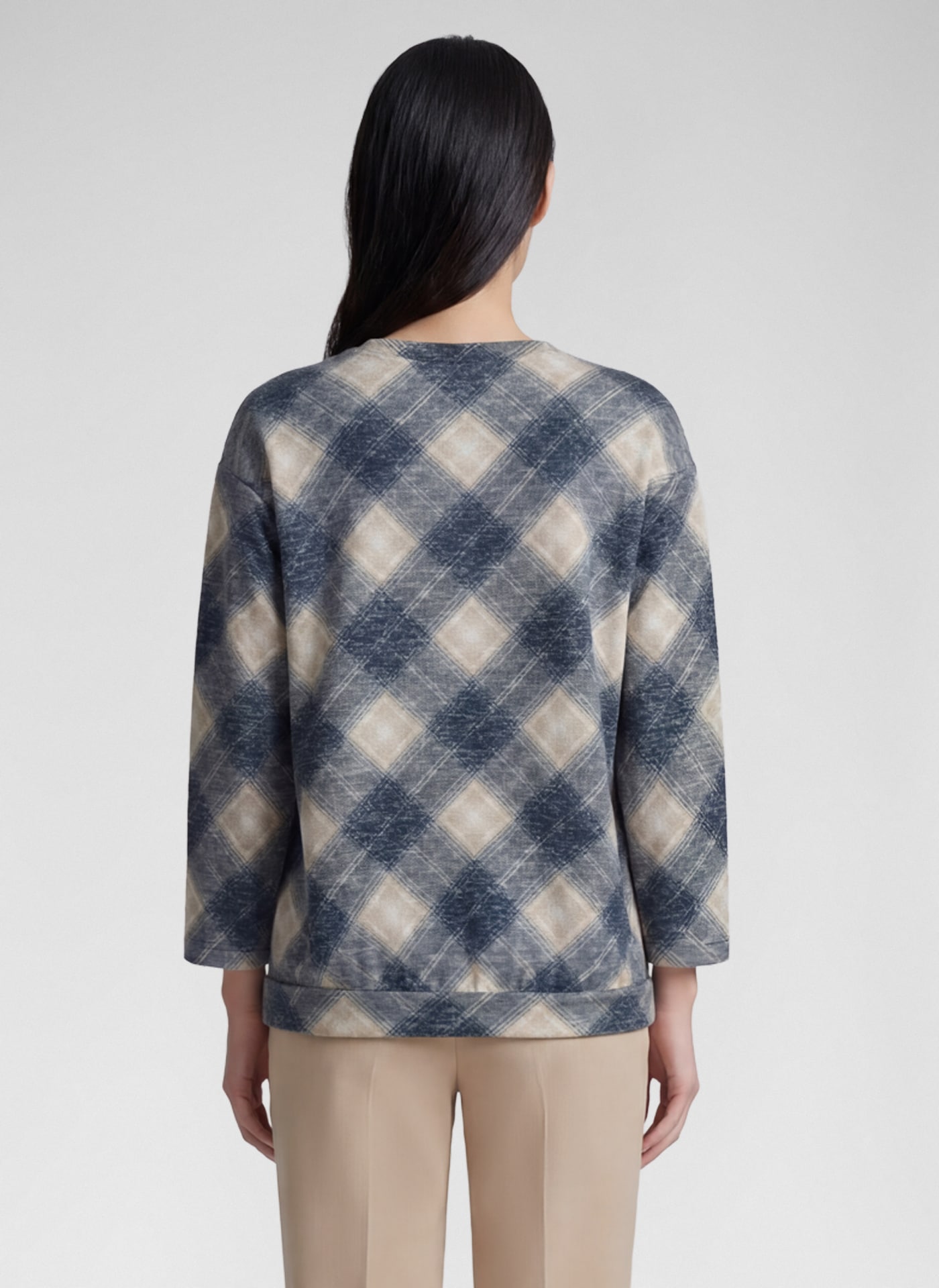 Rabe 3/4-Arm-Shirt im Karo-Look