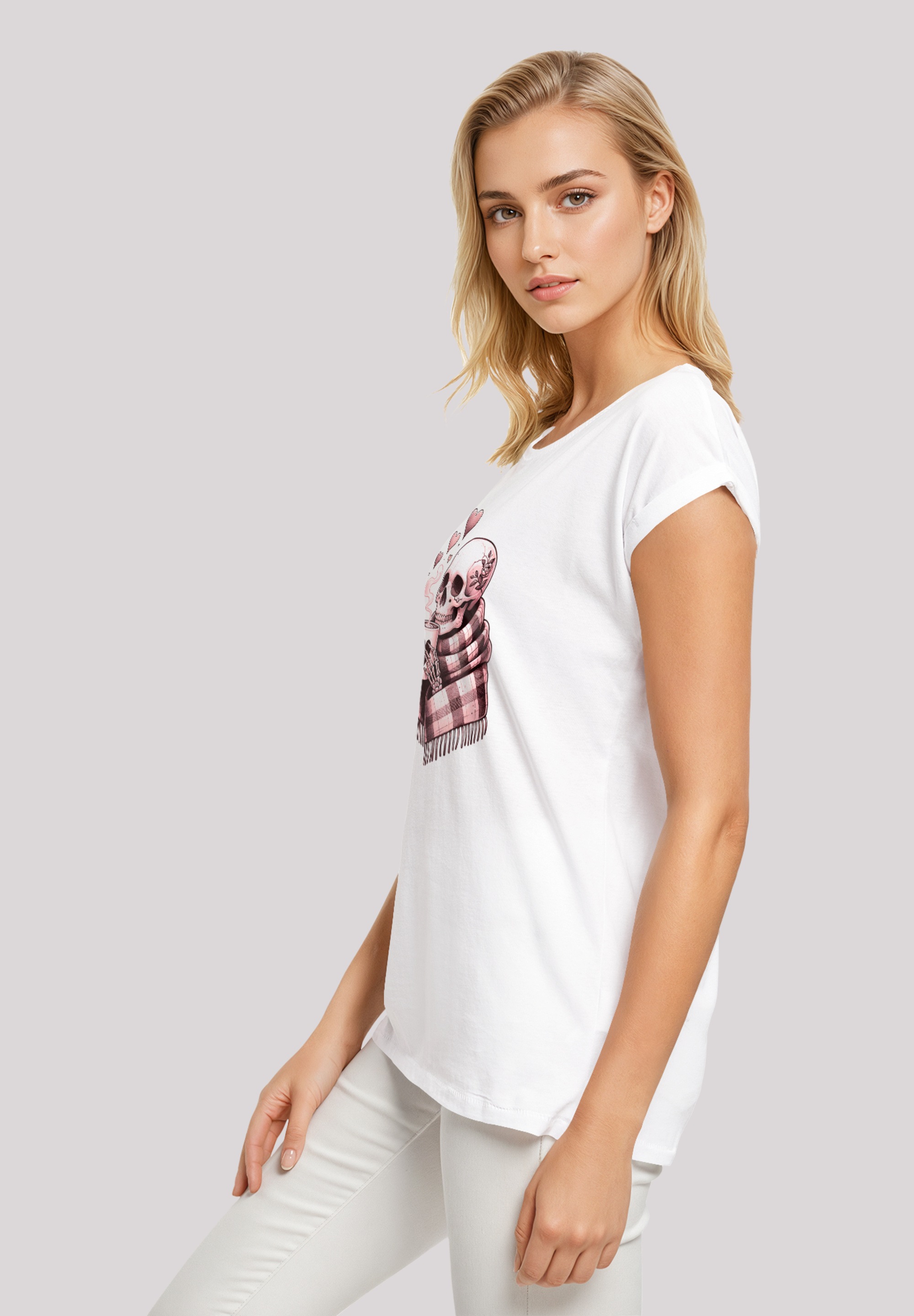 F4NT4STIC T-Shirt »Cozy Winter Skelett«, Premium Qualität