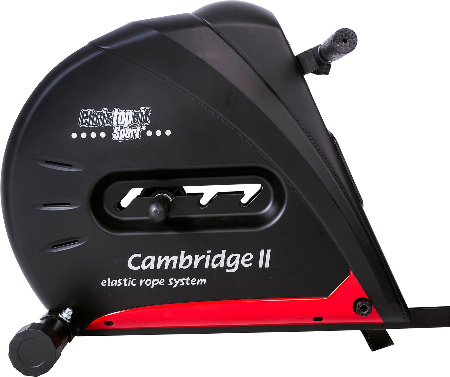 Christopeit Sport® Rudergerät »Cambridge II Black Edition«, (Ruderschiene platzsparend hochklappbar), Rudermaschine, 4 Widerstandsstufen, Seilzug