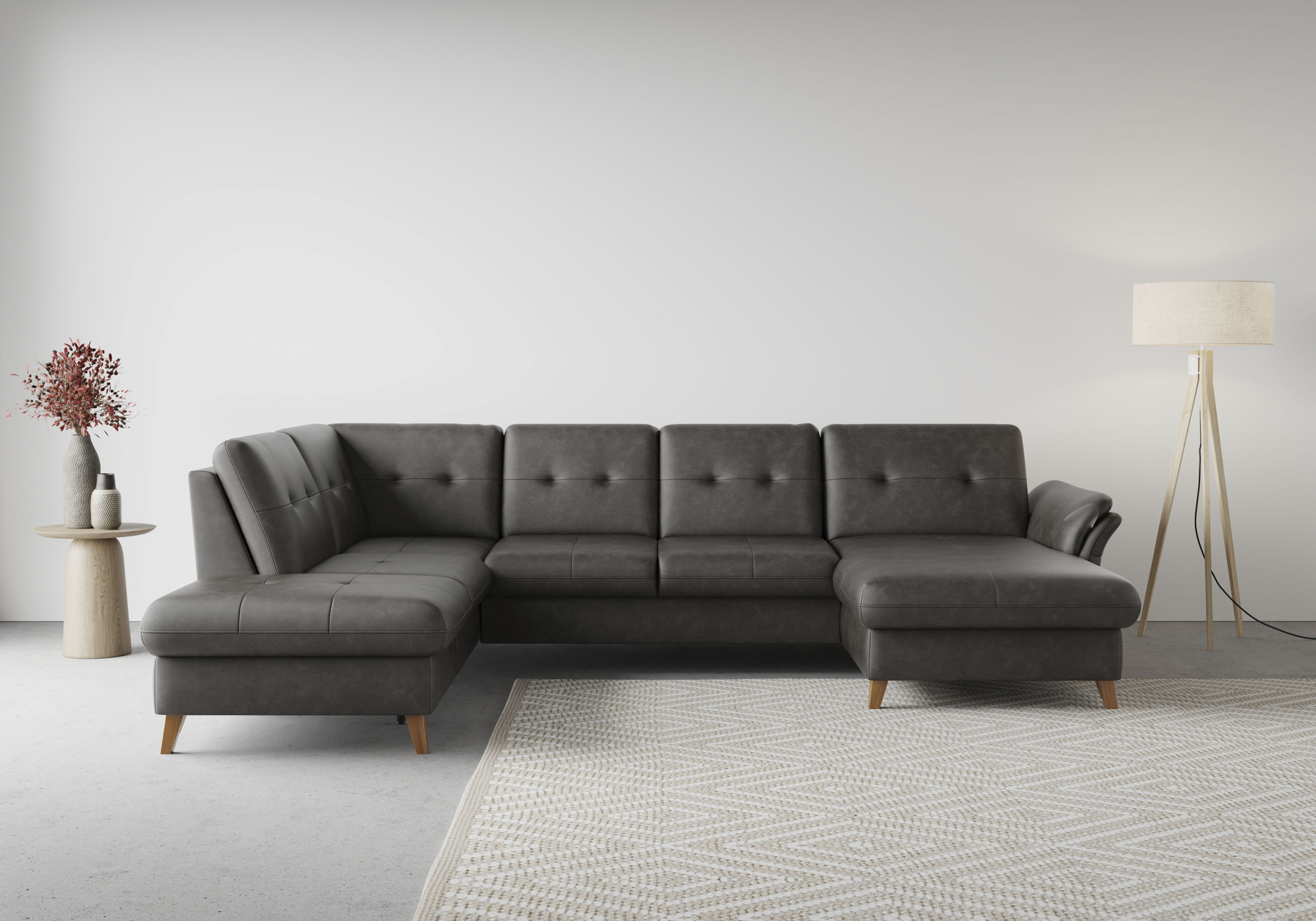 sit&more Wohnlandschaft "Göteborg" inkl. Sitztiefenverstellung, wahlweise mit Bettfunktion & Bettkasten