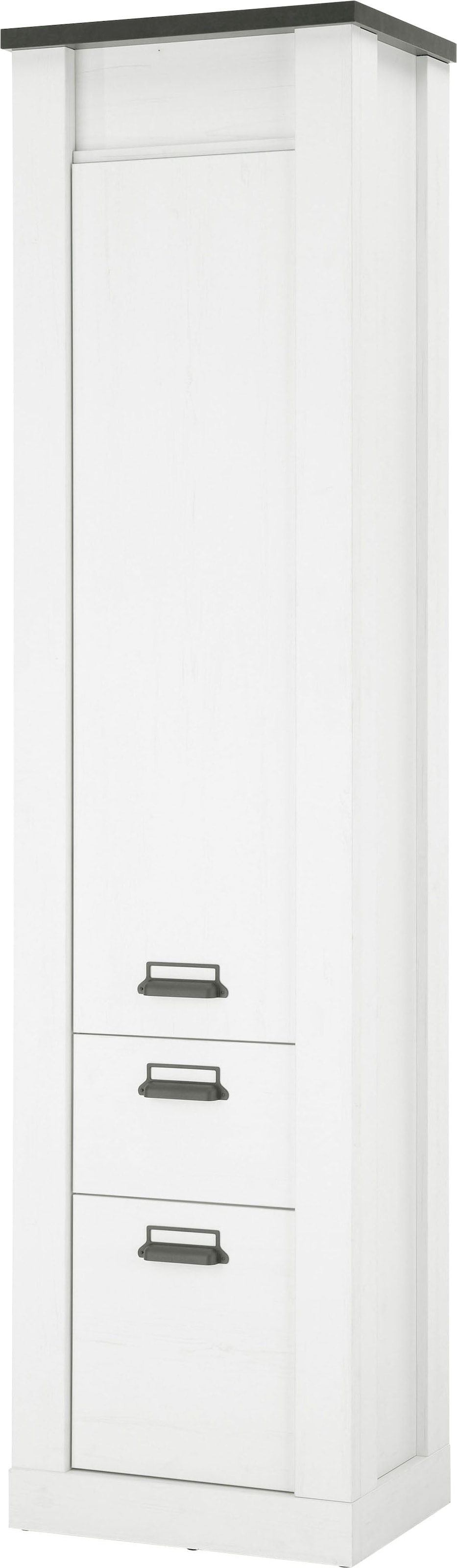 Home affaire Mehrzweckschrank "Sherwood, Schrank im Industrial-Style, Wohnzimmerschrank, Kommode" mit Scheunentorbeschlag & Apothekergriffen, in 2 Farben erhältlich