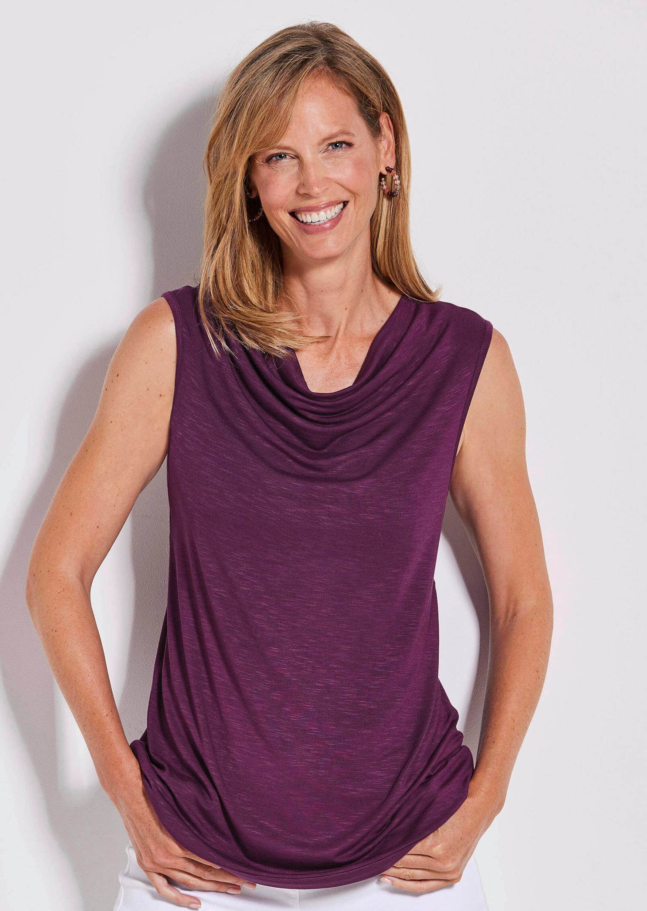 GOLDNER Trägertop »Ärmelloses Top in Viskose-Jersey«