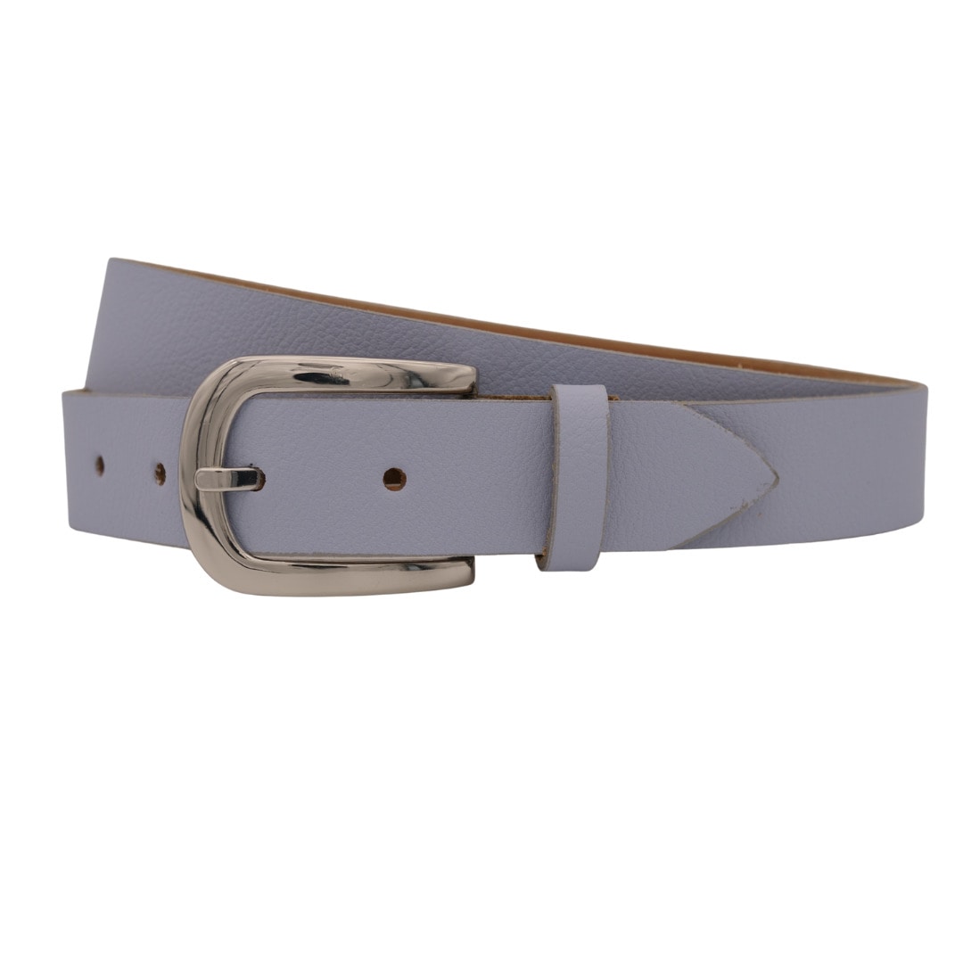 Ledergürtel ANNAMATONI "AnnaMatoni Ledergürtel Fina Ledergürtel Fina", Damen, Gr. TW100 - 115cm Gesamtlänge, blau (sky 400), 100% Leder, Gürtel Ledergürtel