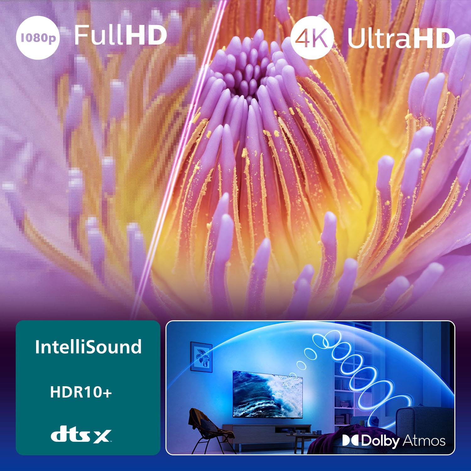 Philips QLED-Fernseher »43PUS8400/12« 108 cm/43 ″ Smart-TV