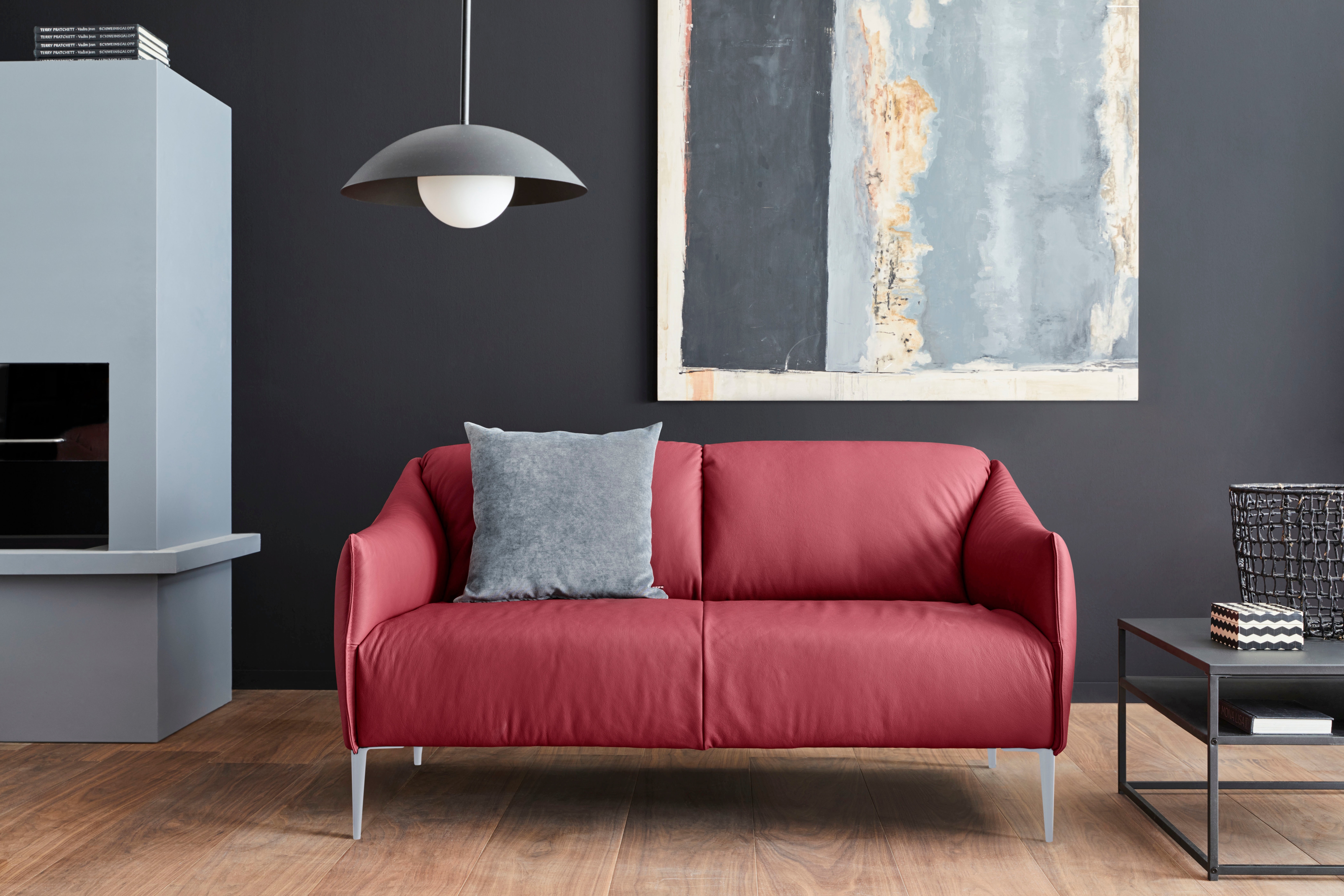 W.SCHILLIG 2-Sitzer "sally Design-Sofa, Loungesofa, bequem, schmale Armlehnen, Breite 154cm" mit Metallfüßen in Silber matt, Breite 154 cm