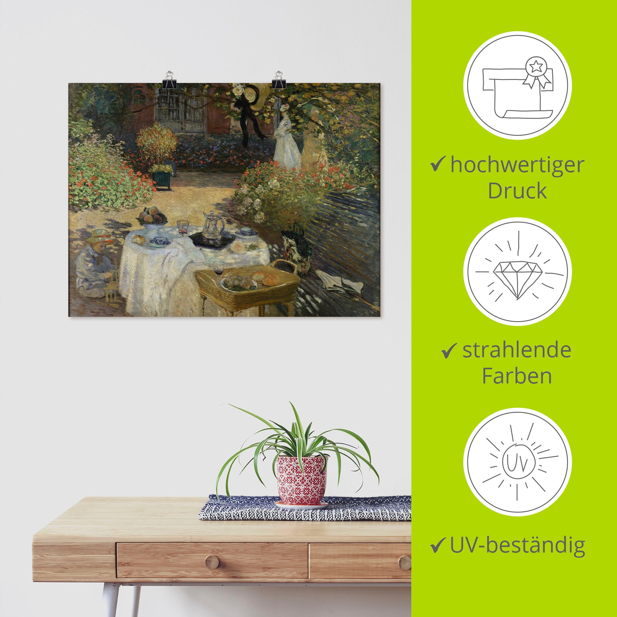 Artland Poster »Im Garten Claude Monets in Argenteuil« Garten 1 Stk. tlg. als Alubild, Outdoorbild, Leinwandbild, Poster in verschied. Größen