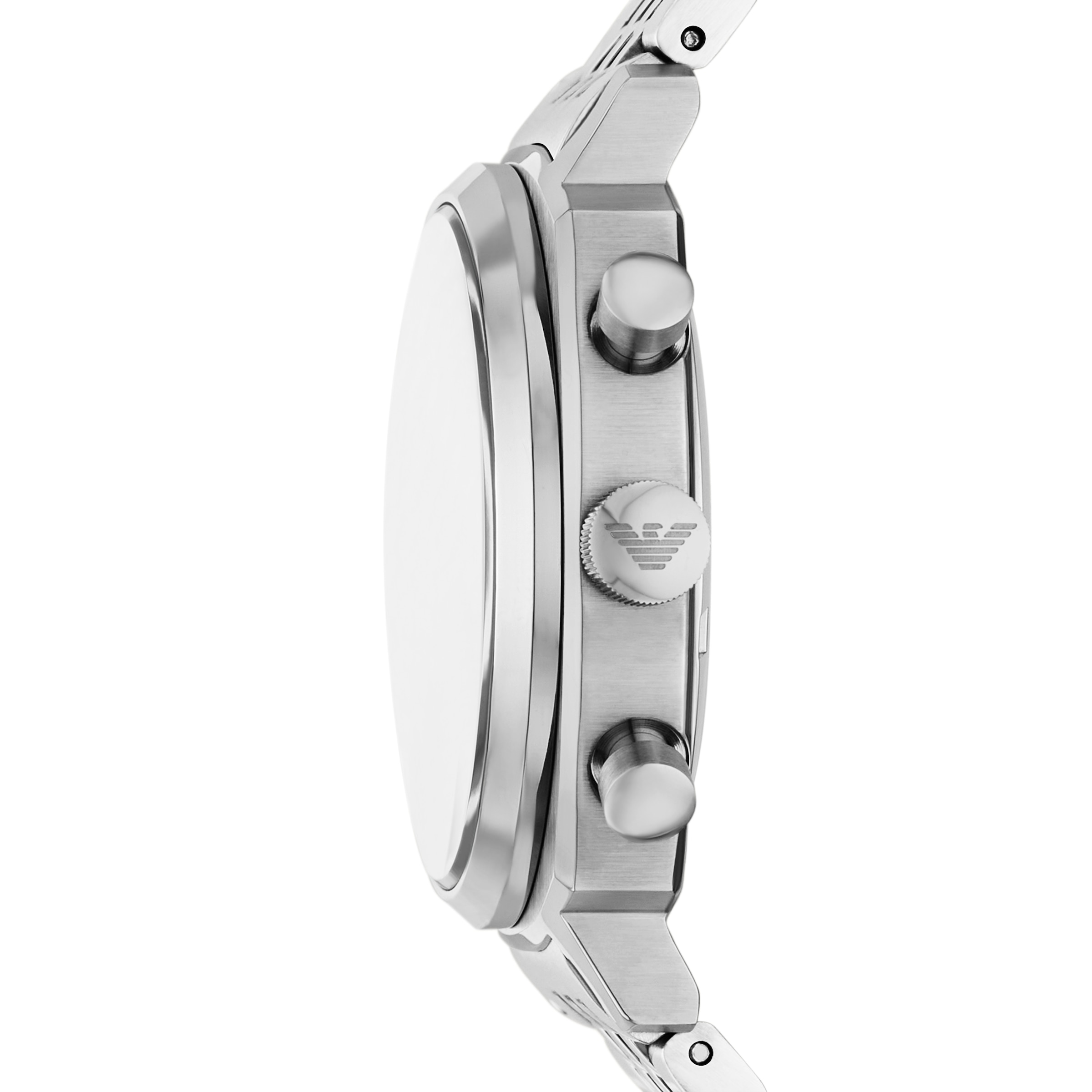 Emporio Armani Chronograph Quarzuhr, Armbanduhr, Herrenuhr, Edelstahlarmband, analog, Tag