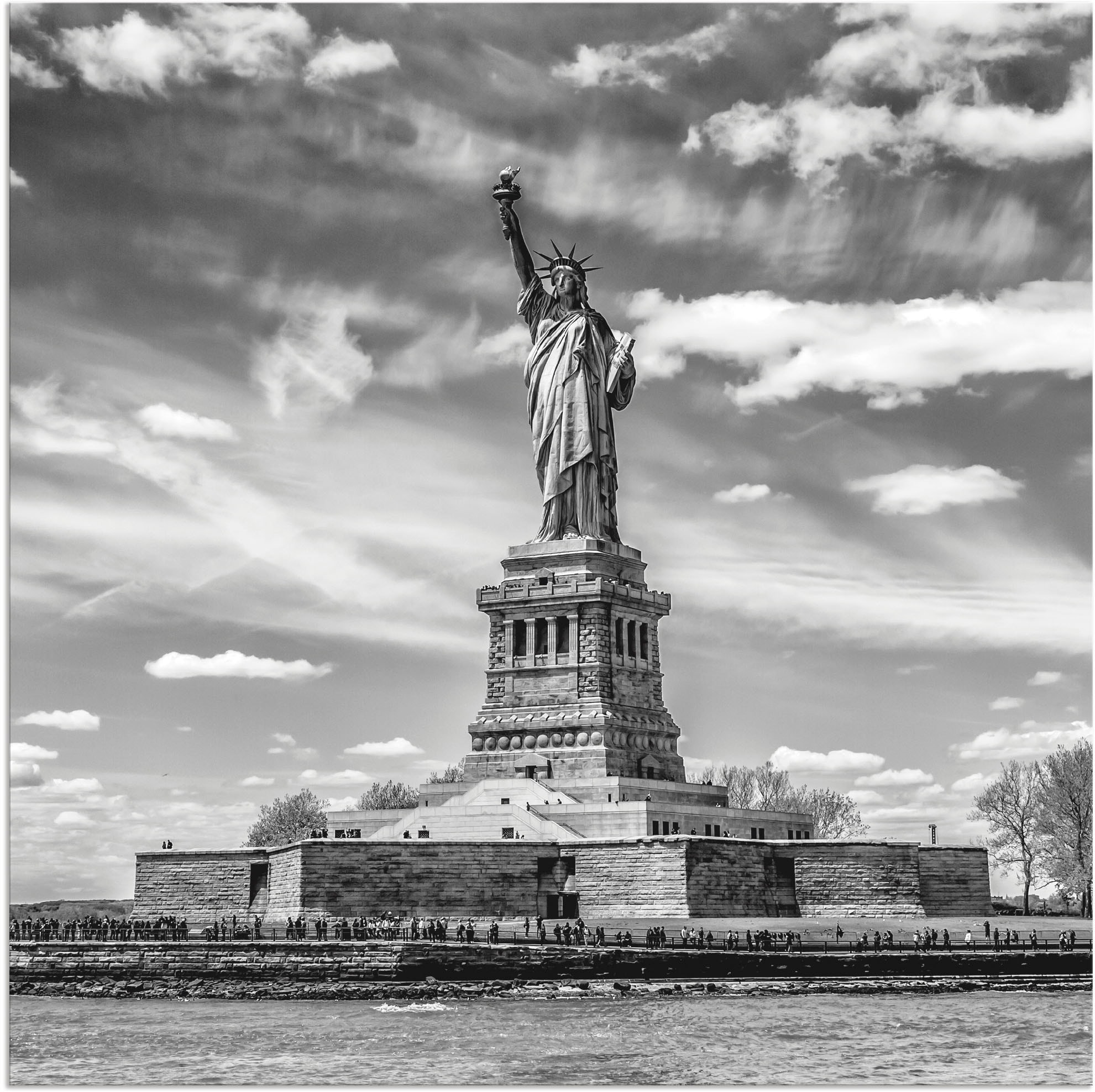 Artland Wandbild "New York City Freiheitsstatue", Amerika, (1 St.), als Alubild, Outdoorbild, Leinwandbild, Poster in ve