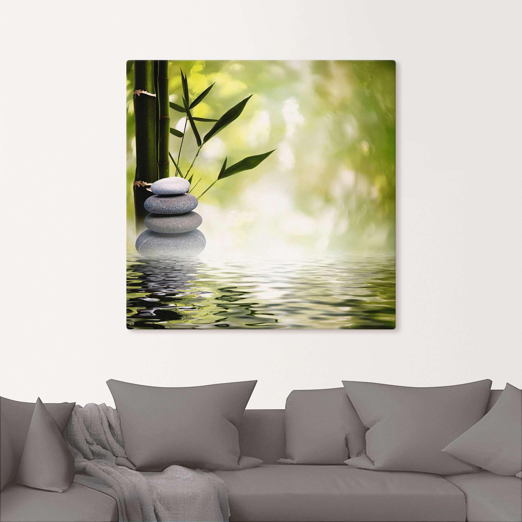 Artland Wandbild "Asiatische Spa Steine" Spa 1 Stk. tlg. als Alubild, Outdo günstig online kaufen