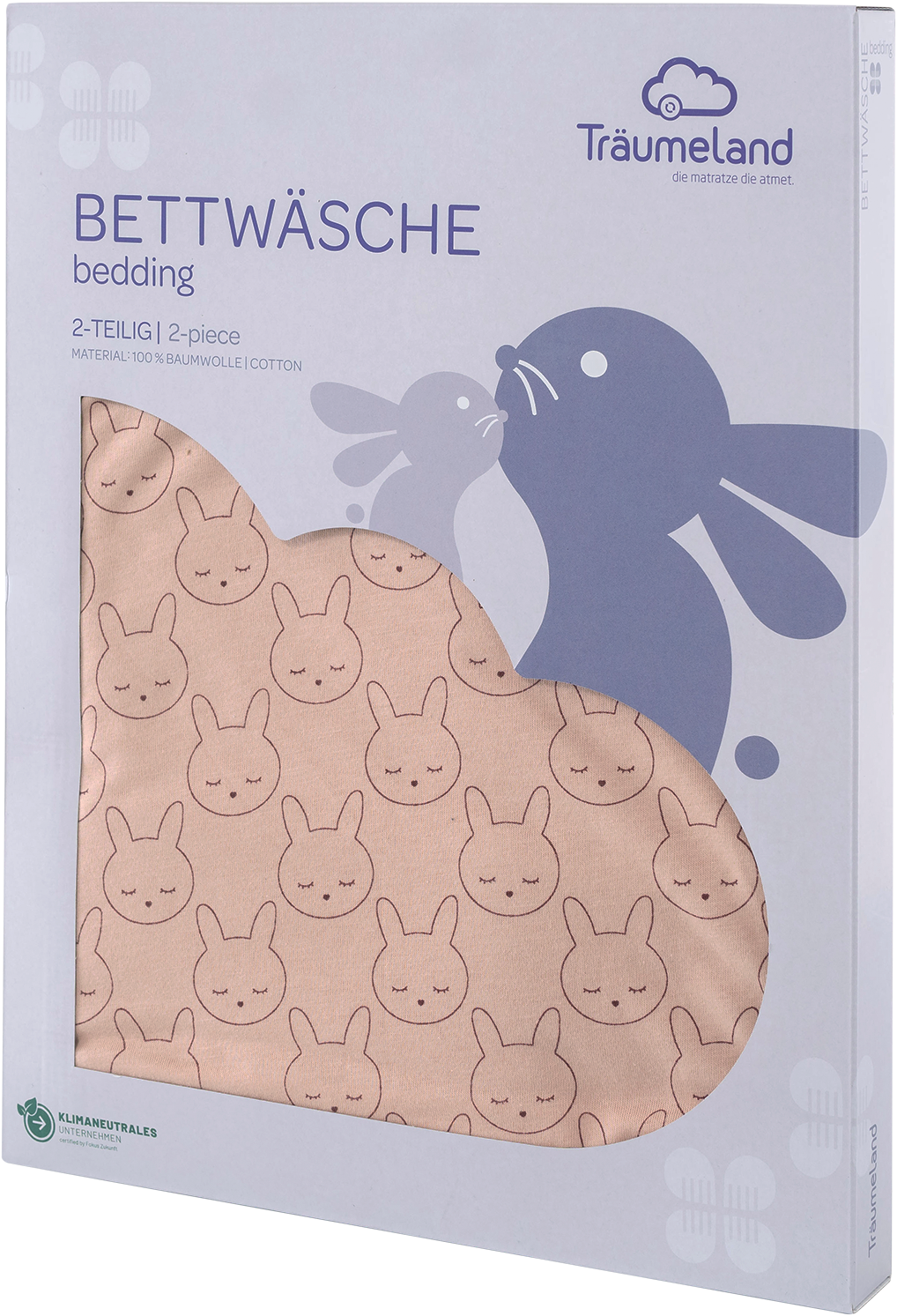 Thumbnail - Träumeland Babybettwäsche "Jersey Kuschelhase", mit Allover-Print