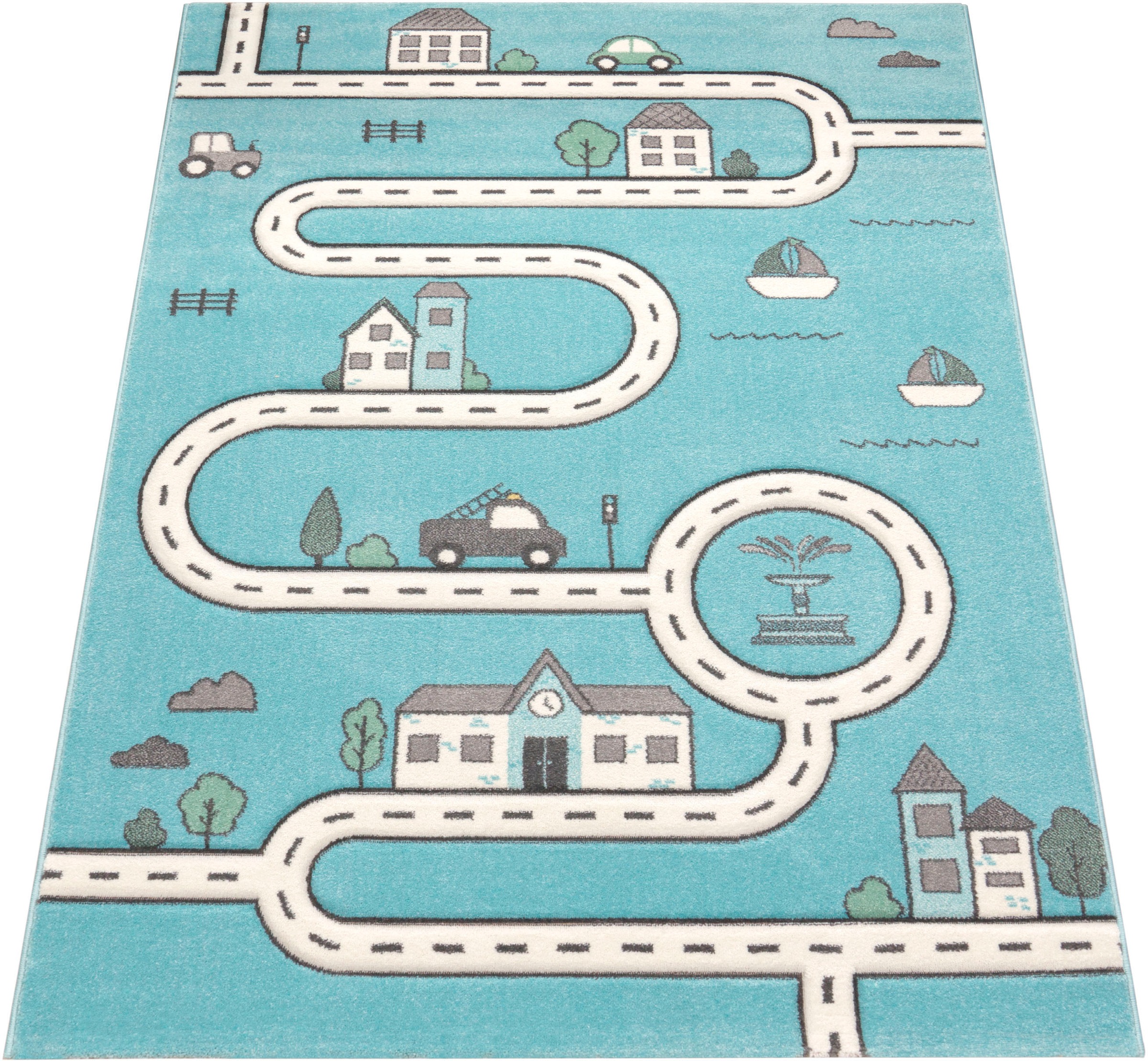 Paco Home Kinderteppich "Diamond 710" rechteckig 17 mm Höhe Kurzflor, Straß günstig online kaufen