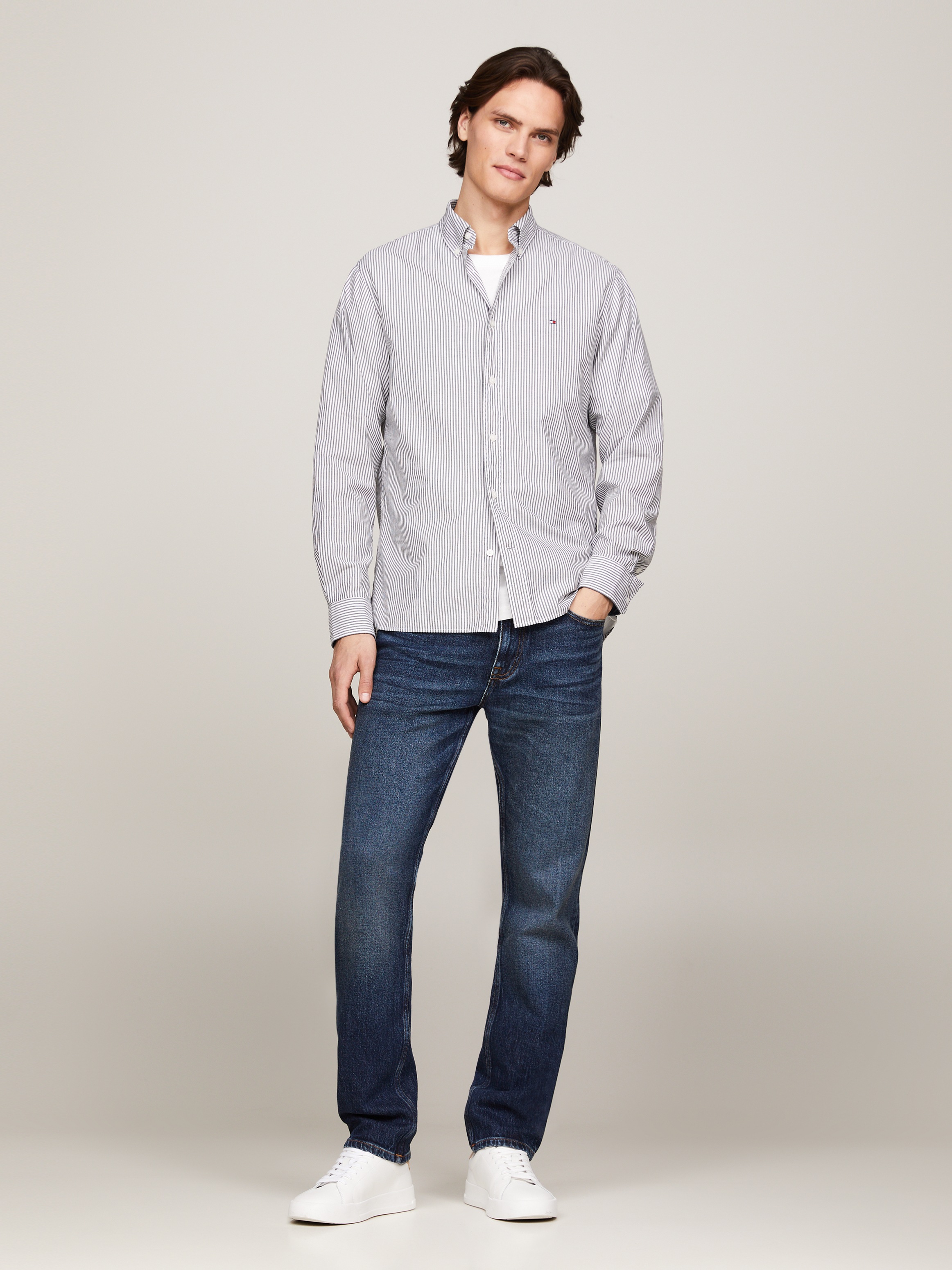 Thumbnail - Tommy Hilfiger "NAT. SOFT EASY STRIPE Regular Fit SHIRT"