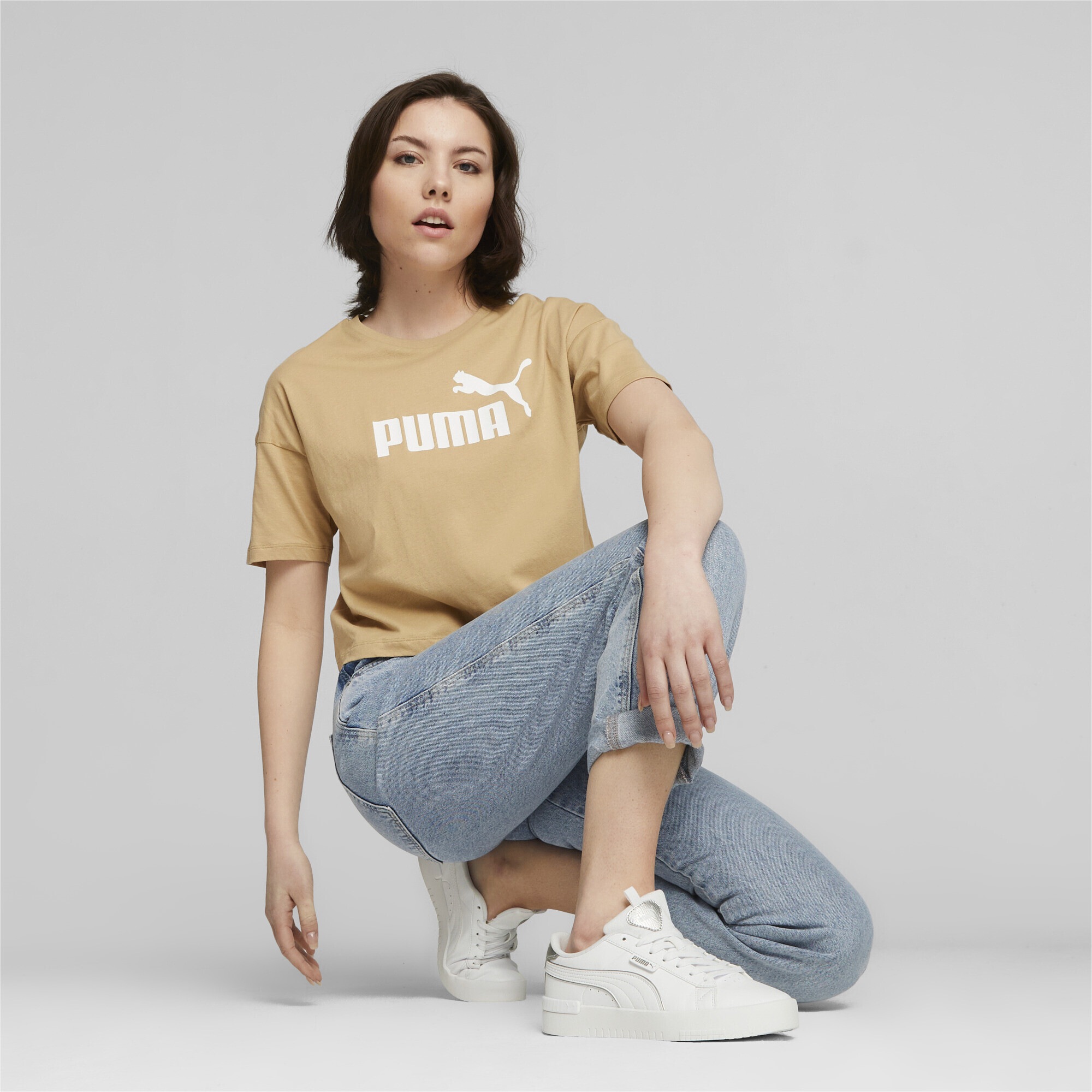 PUMA Crop-Top »Essentials Logo Cropped T-Shirt Damen«