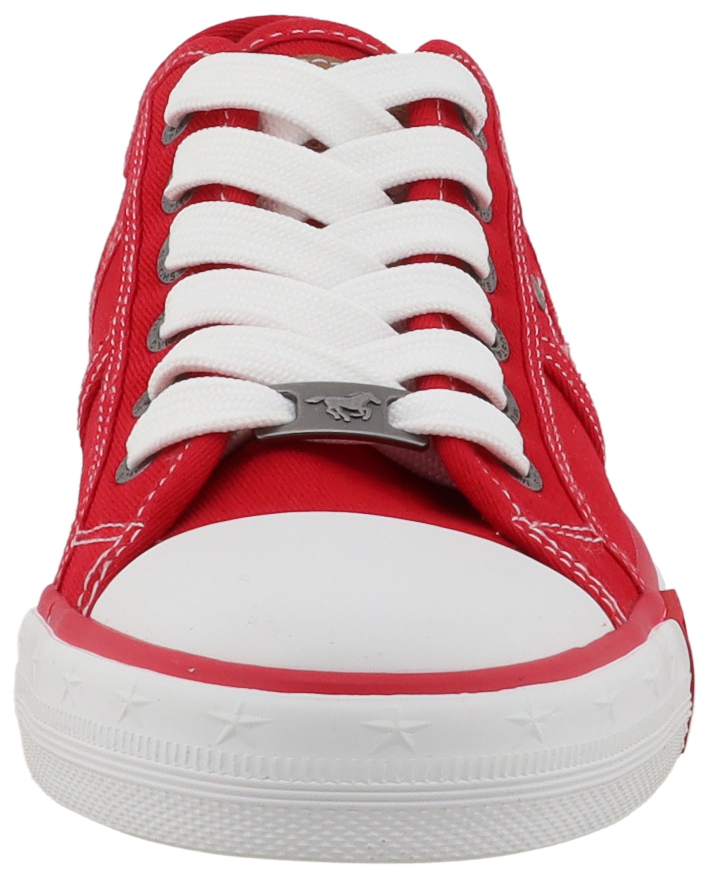 Sneaker MUSTANG SHOES "Winona", Herren, Gr. 38, rot, Baumwolle, Schuhe Sneaker, Freizeitschuh, Halbschuh, Schnürschuh mit seitlichem Logoschriftzug 3