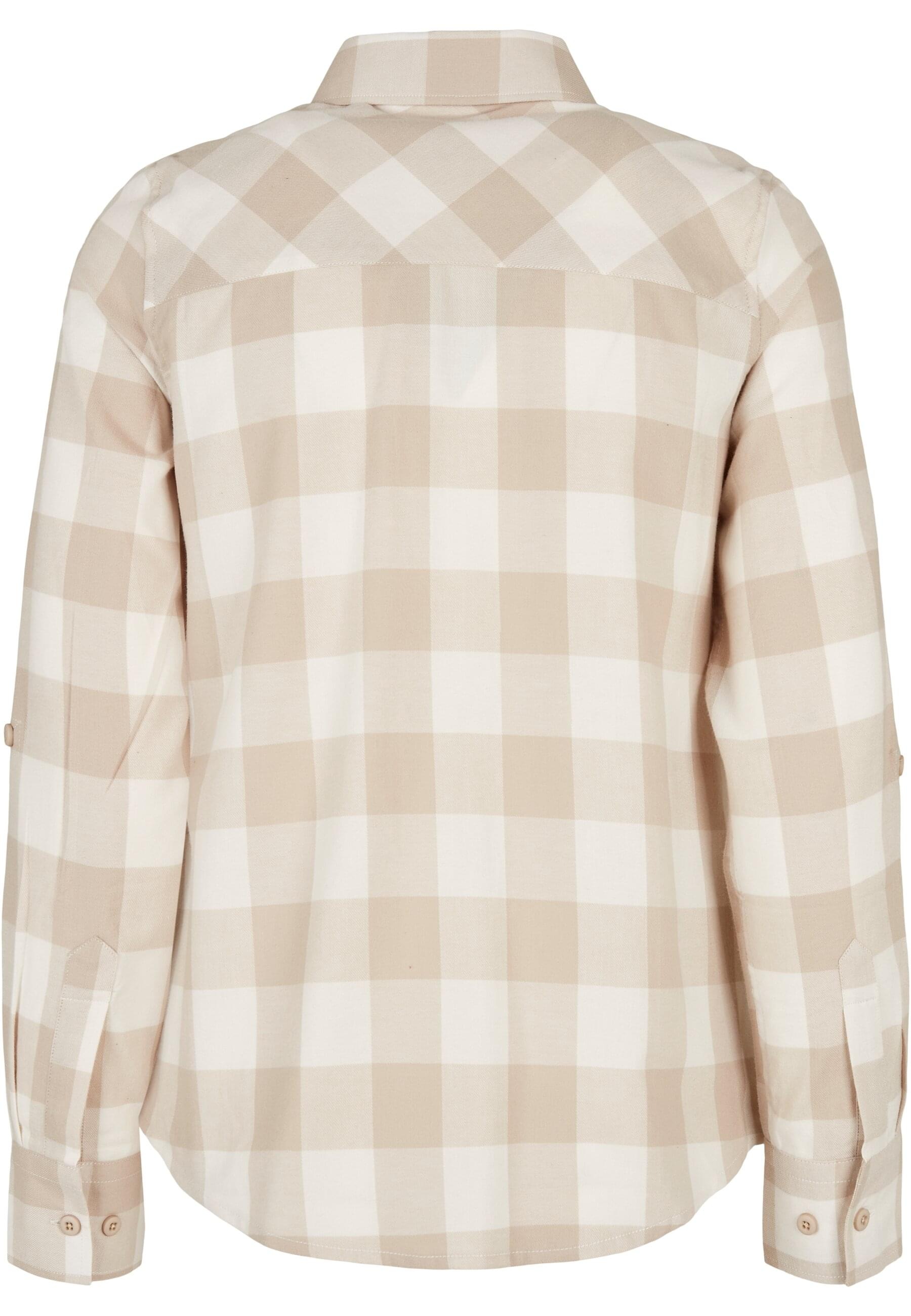 URBAN CLASSICS Langarmhemd »Urban Classics Damen Ladies Turnup Checked Flanell Shirt«, (1 tlg.)